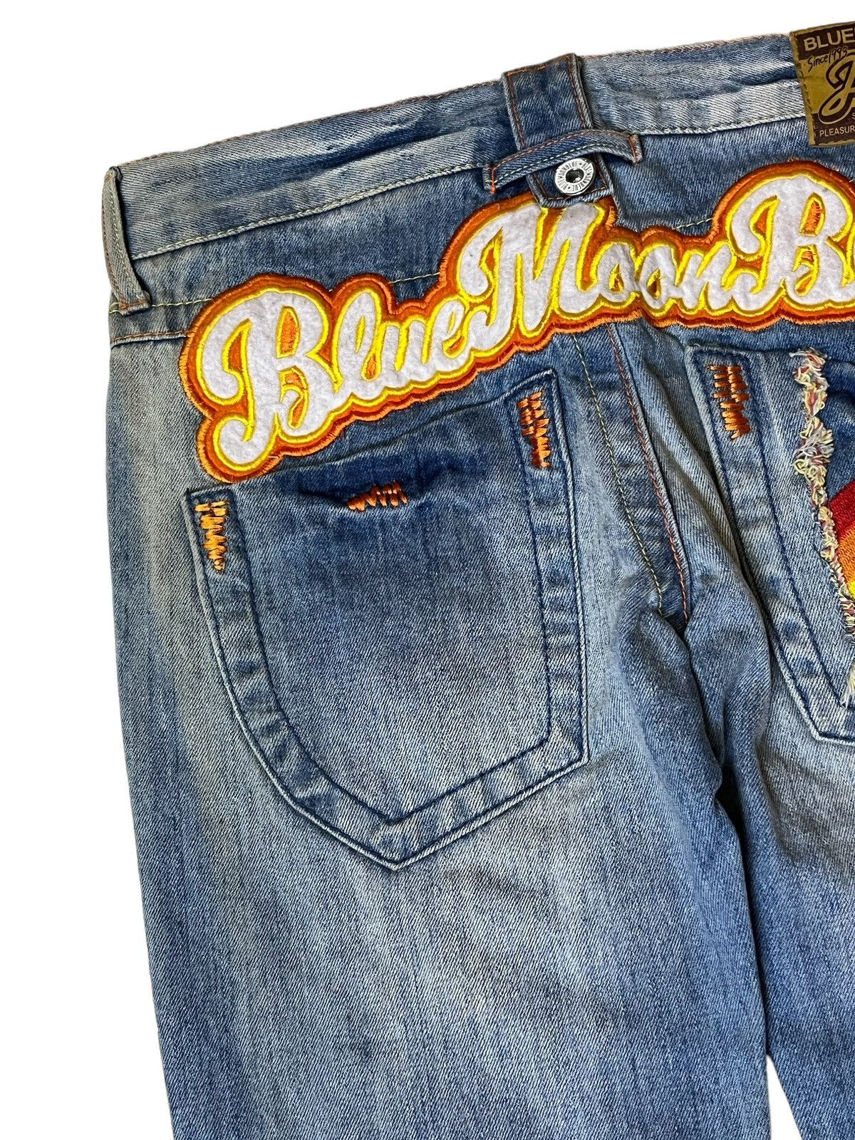 Le Grande Bleu (L.G.B.) JAPANESE BMB BLUE MOON BLUE SURFGIRL RAINBOW JEANS/DENIM Size US 32 / EU 48 - 8 Thumbnail