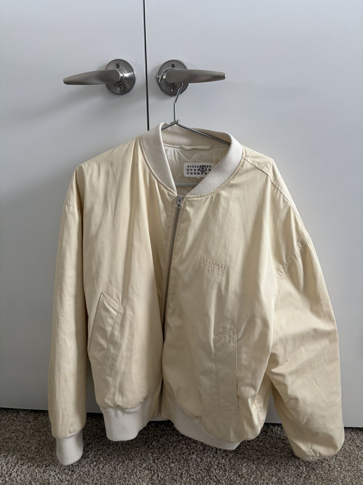 Maison Margiela Numbers Bomber Cream MM6 Size US M / EU 48-50 / 2 - 1 Thumbnail