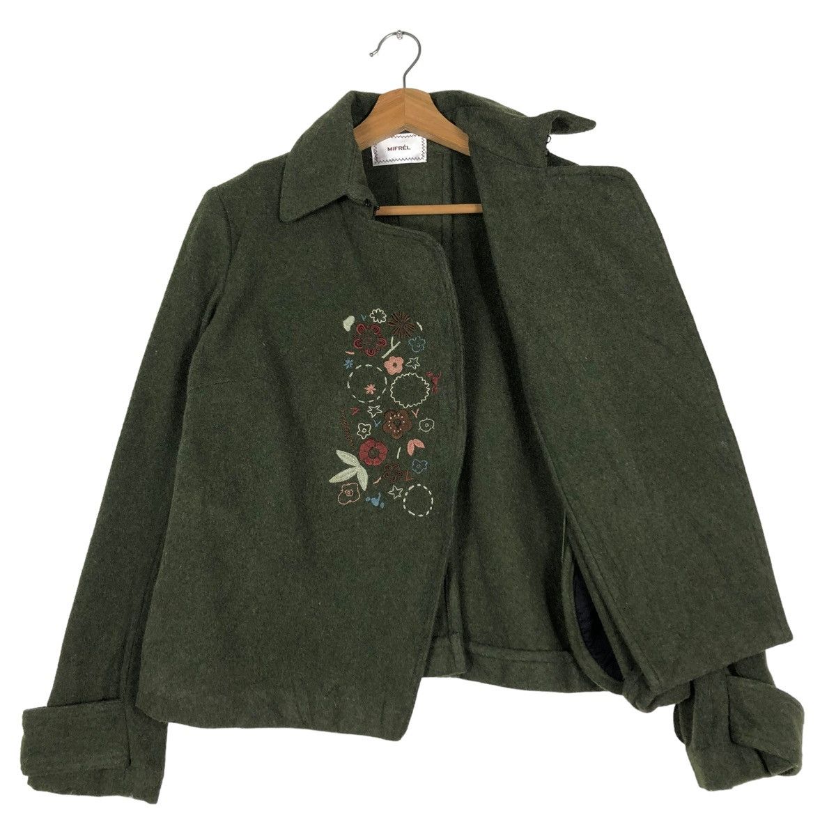 Japanese Brand 🔥CROPPED WOOL BIKER JACKET MIFREL JAPAN ISSEY MIYAKE Size US M / EU 48-50 / 2 - 11 Thumbnail