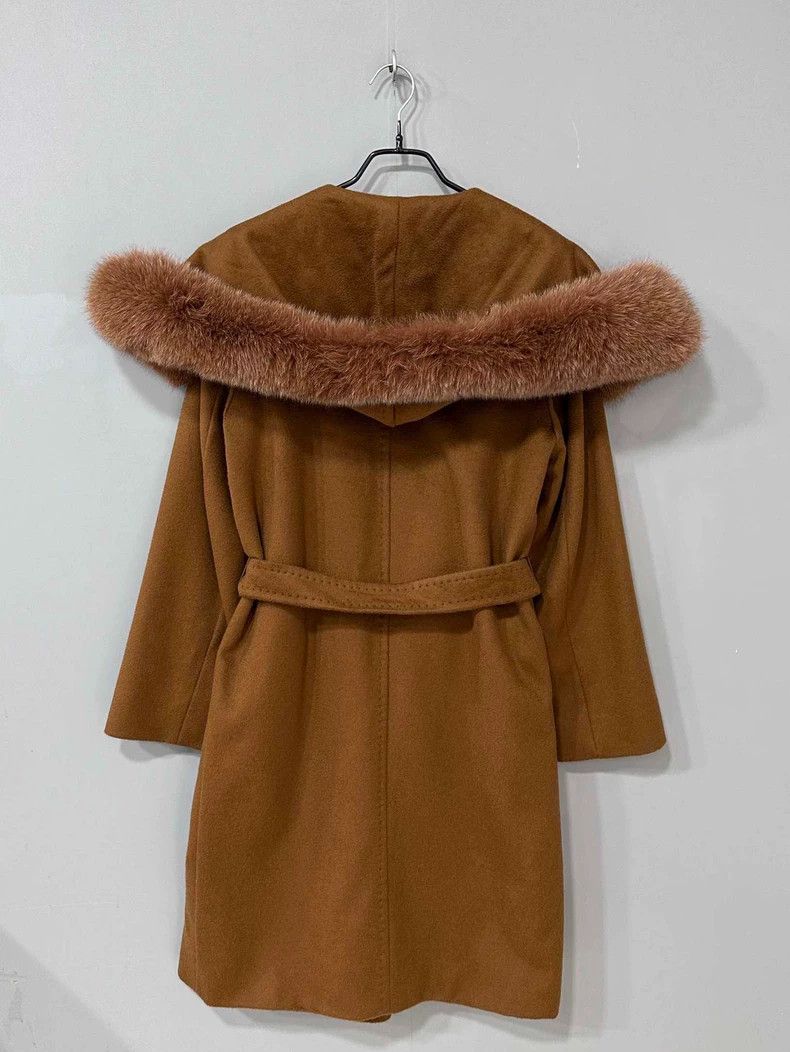 Max Mara Max Mara Wool coat with fur collar Size L / US 10 / IT 46 - 3 Thumbnail
