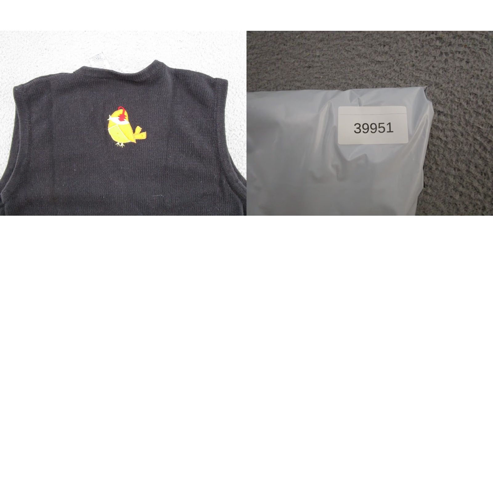 Vintage Vintage Bobbie Brooks Vest Embroidered Birds Winter Sweater Size 16/18W Black Knit Cotton V-Neck Women’s Sleeveless Regular Size XXL / US 16-18 / IT 52-54 - 8 Thumbnail