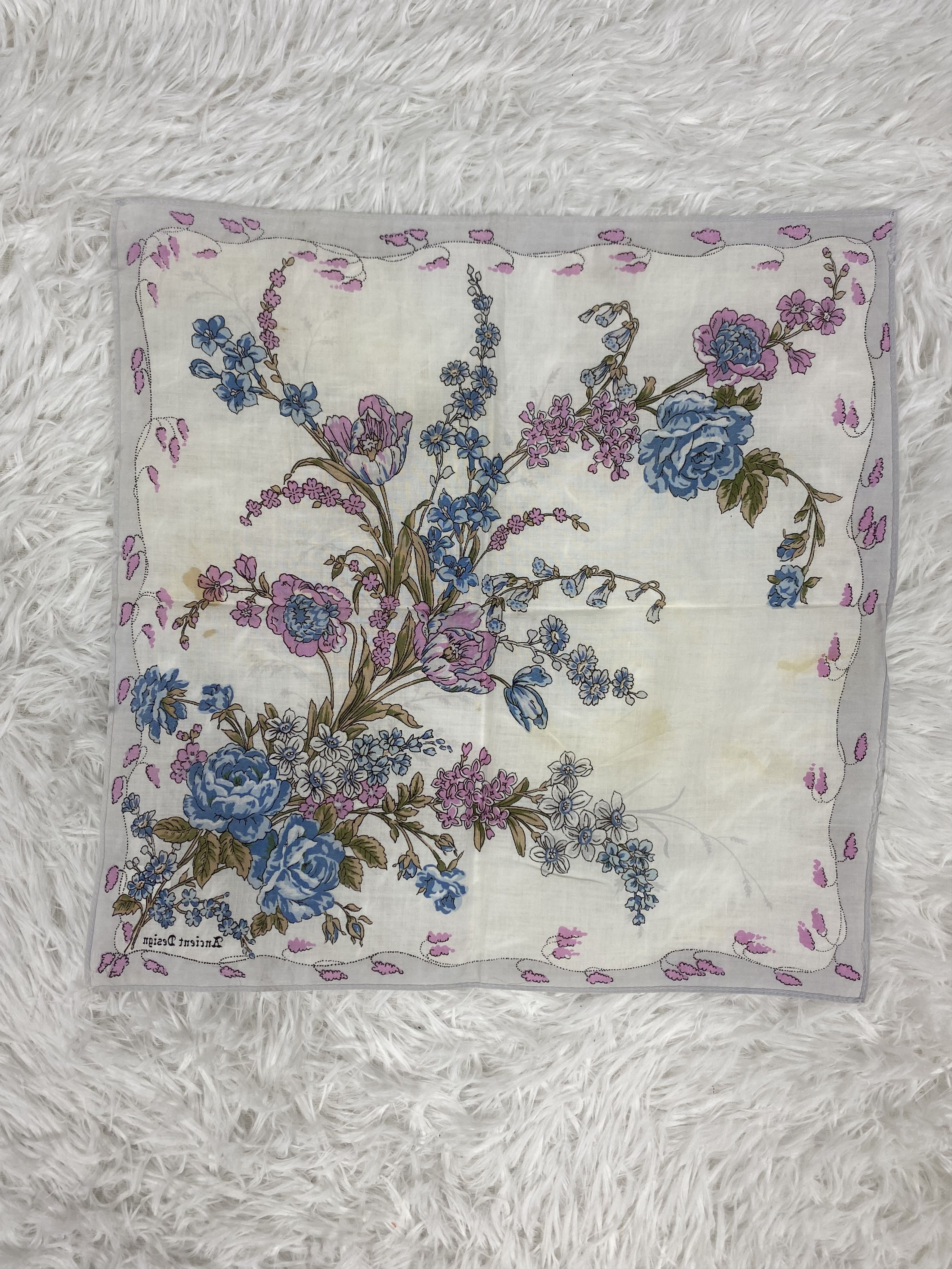 Designer × Vintage Vintage Ancient Design Handkerchief Neckerchief PH0931 Size ONE SIZE - 4 Thumbnail