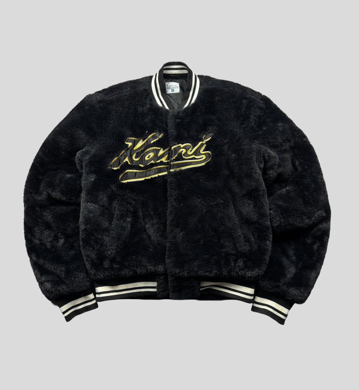 VINTAGE KARL KANI AVANT GARDE FUR OPIUM BOMBER Y2K JACKET