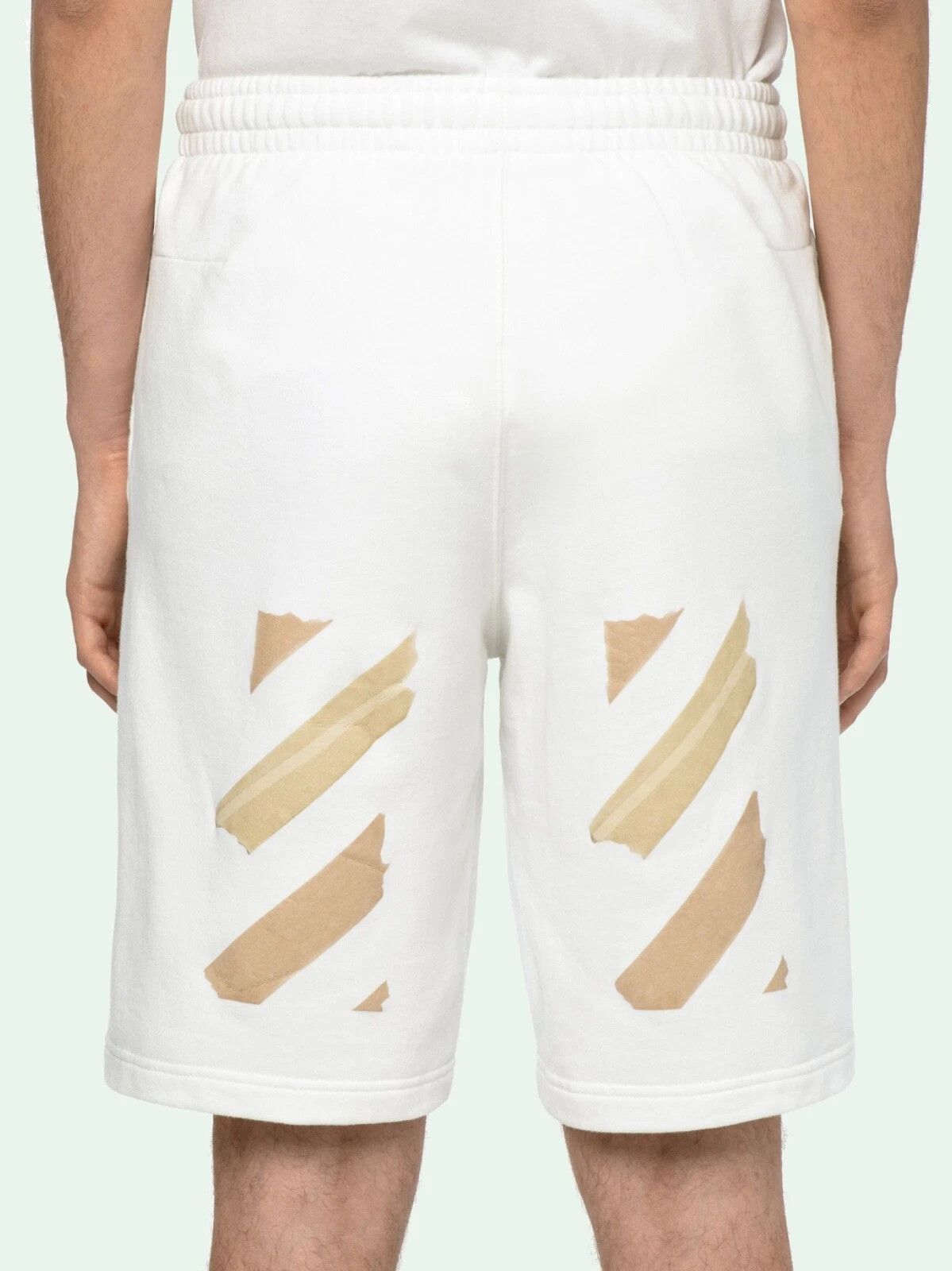 Off-White White Tape Arrows Sweatshorts Size 30" / US 8 / IT 44 - 3 Thumbnail