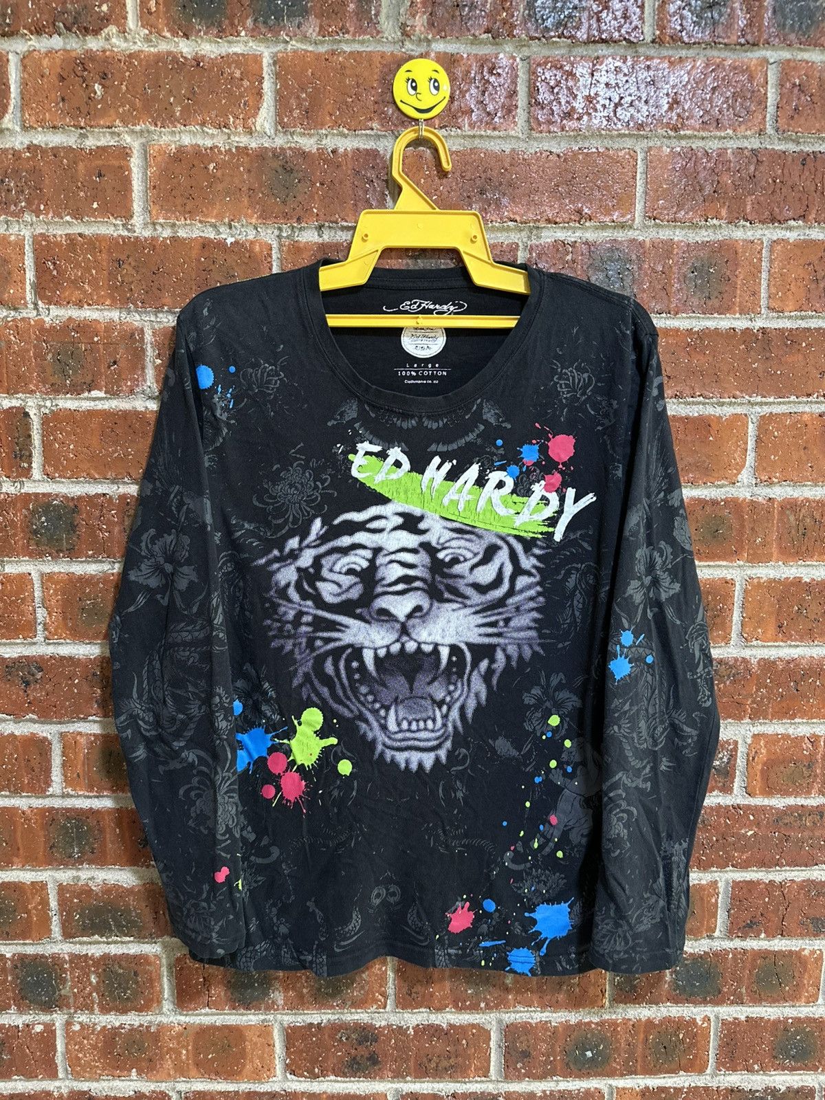 Ed Hardy Vintage Ed Hardy Full Print Long Sleeve Tee Size US L / EU 52-54 / 3 - 1 Thumbnail