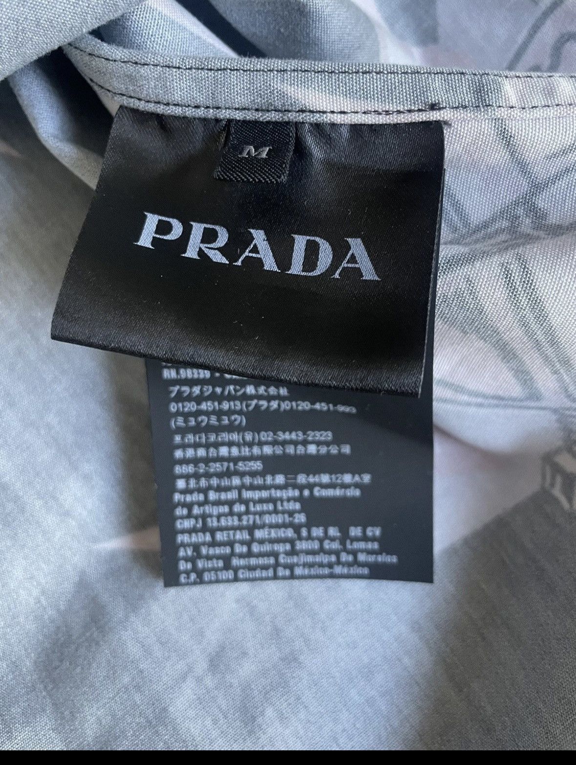 Prada Double Match Poplin Hearts Shirt Size US M / EU 48-50 / 2 - 4 Thumbnail