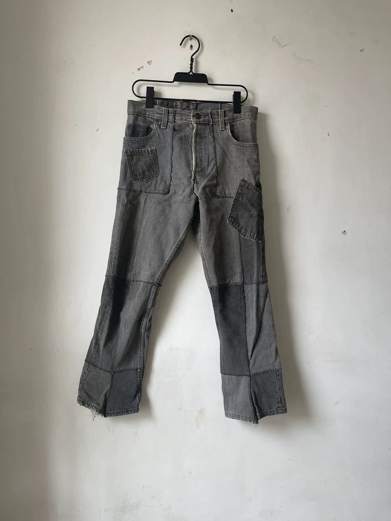 Takahiromiyashita The Soloist. Takahiromiyashita The Soloist Black Patchwork Denim Jeans - dmc Size US 30 / EU 46 - 1 Thumbnail