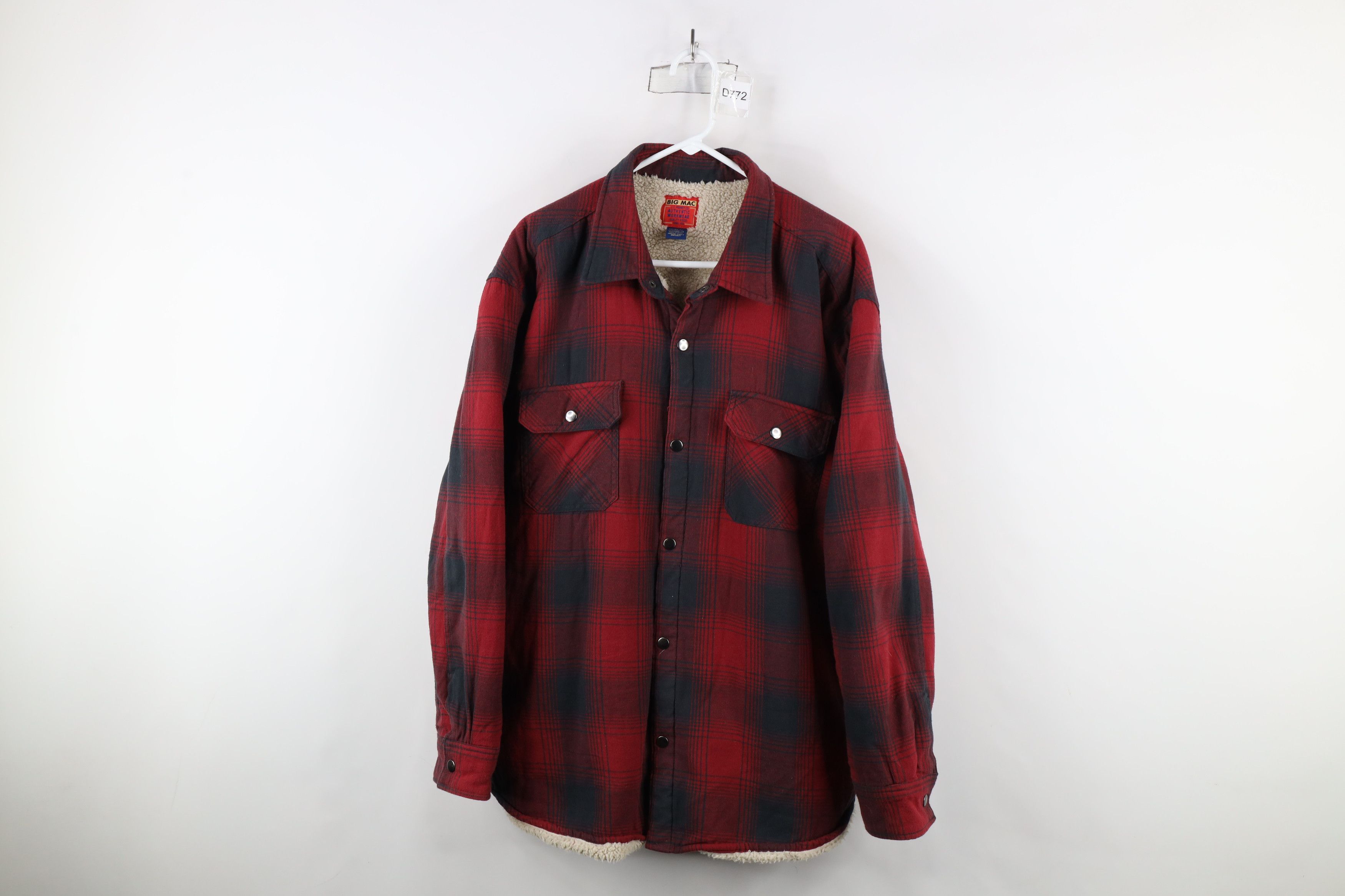 Vintage Vintage 90s Big Mac Pile Fleece Lined Flannel Shirt Jacket Size US XXL / EU 58 / 5 - 1 Thumbnail
