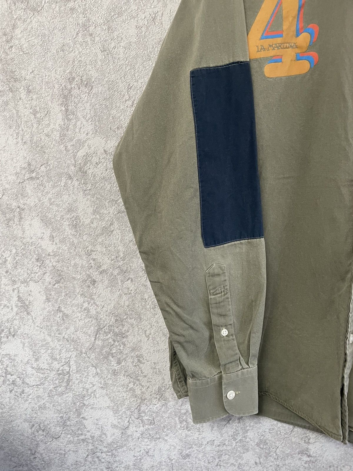 La Martina Vintage La Martina Khaki Long Sleeve Shirt Button Up Size US S / EU 44-46 / 1 - 4 Thumbnail
