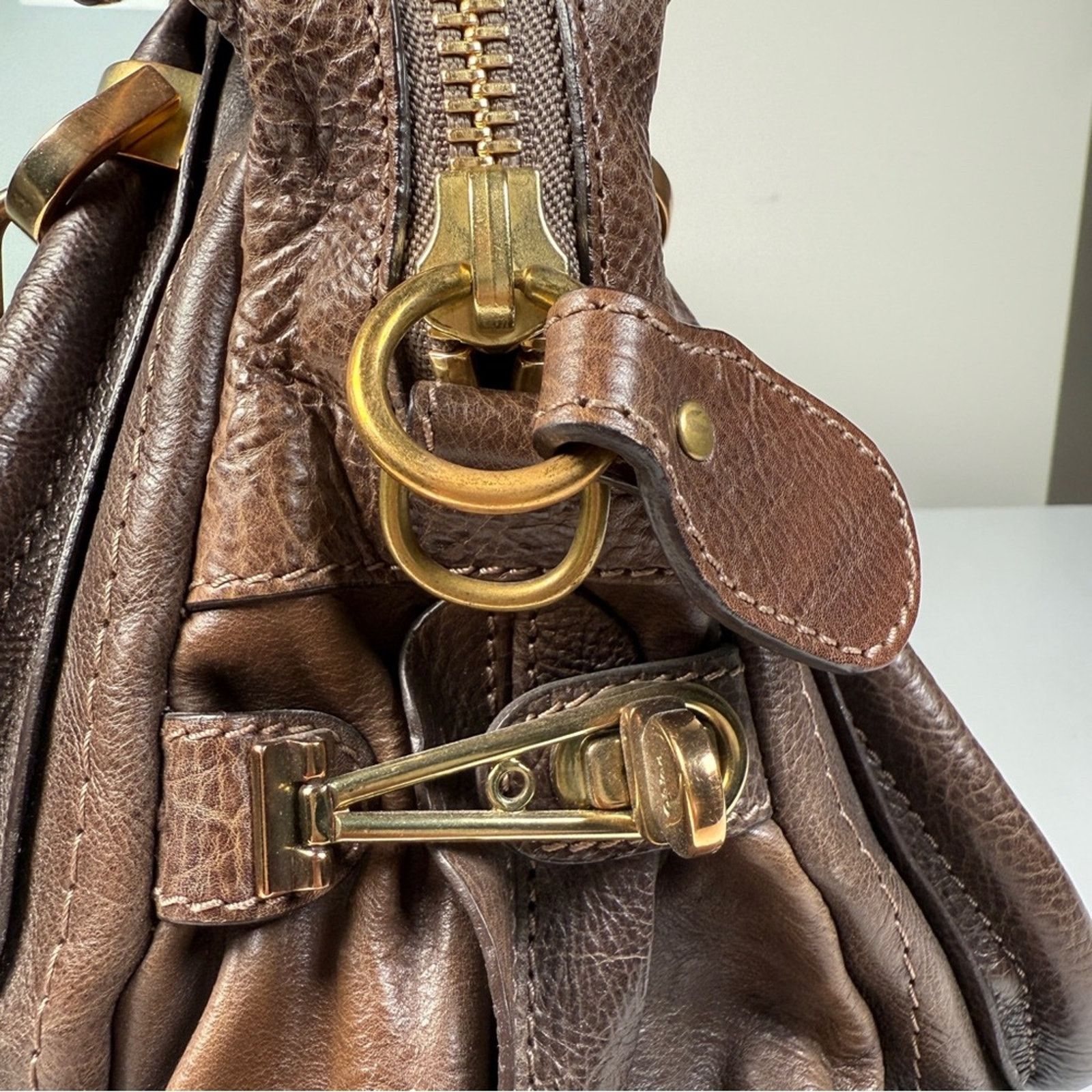 Chloe Chloé Paraty Brown Leather Tote Size ONE SIZE - 3 Thumbnail