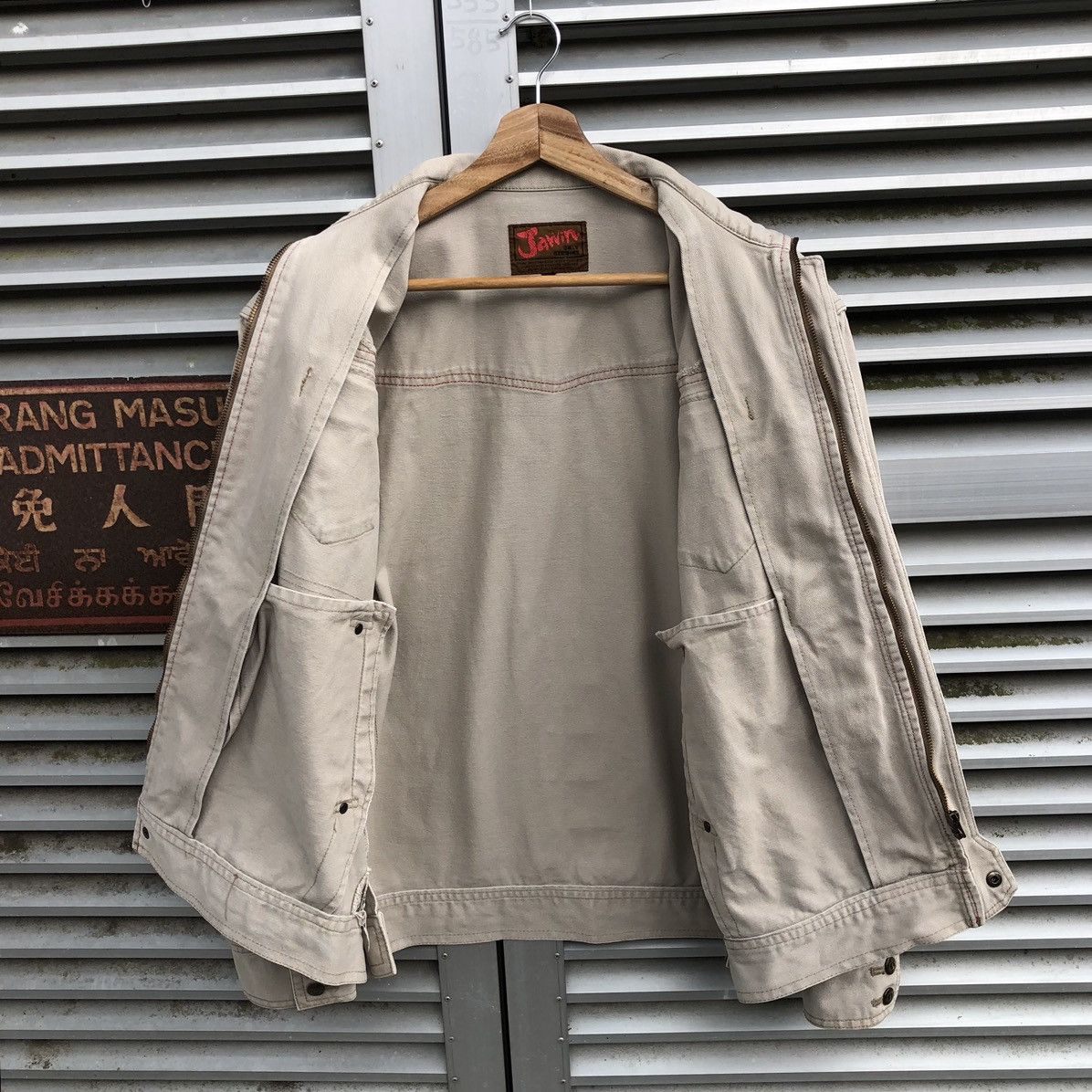 Vintage Vintage Jawin Denim Work Jacket Size US L / EU 52-54 / 3 - 12 Thumbnail
