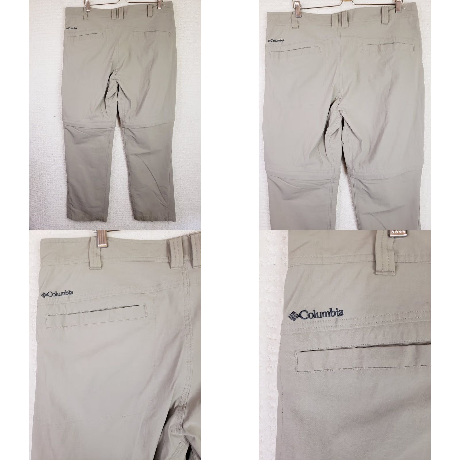Vintage Columbia Omni Shield Convertible Hiking Pants Tan Khaki 38X32 Mens Regular Nylon Spandex Cargo Pockets Convertible to Shorts Straight Leg Size US 38 / EU 54 - 8 Thumbnail
