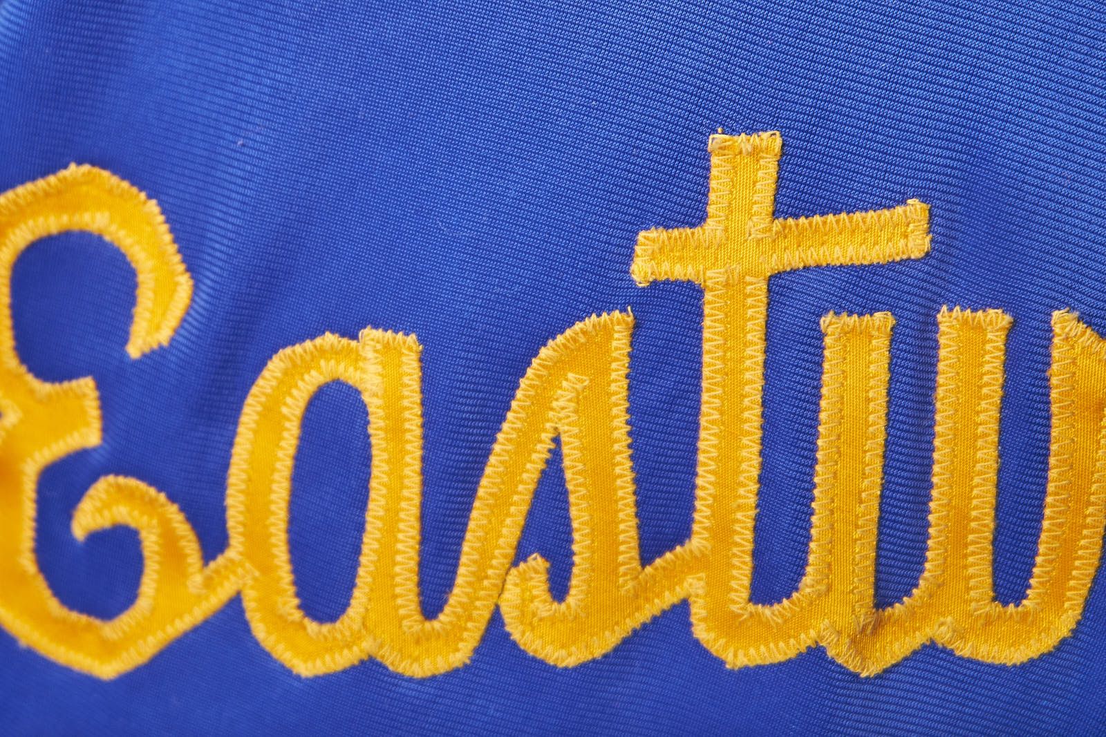 Vintage 1980s Blue and Yellow Nylon Swimming Track Jacket Size US XS / EU 42 / 0 - 6 Thumbnail