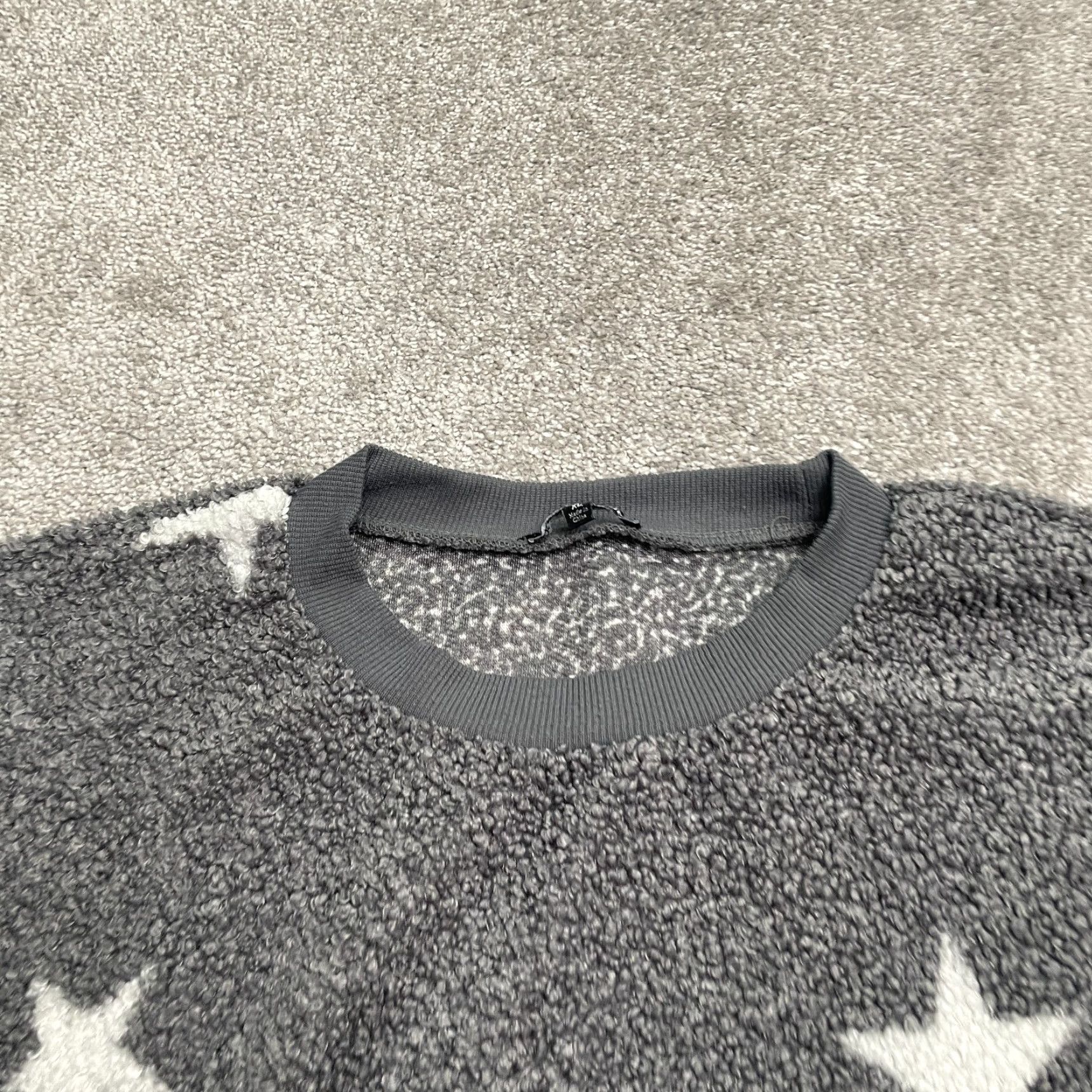 Vintage Knapp Studio Fleece Pullover Sweatshirt Womens XL Gray Stars Crew Neck Casual Size XL / US 12-14 / IT 48-50 - 3 Thumbnail