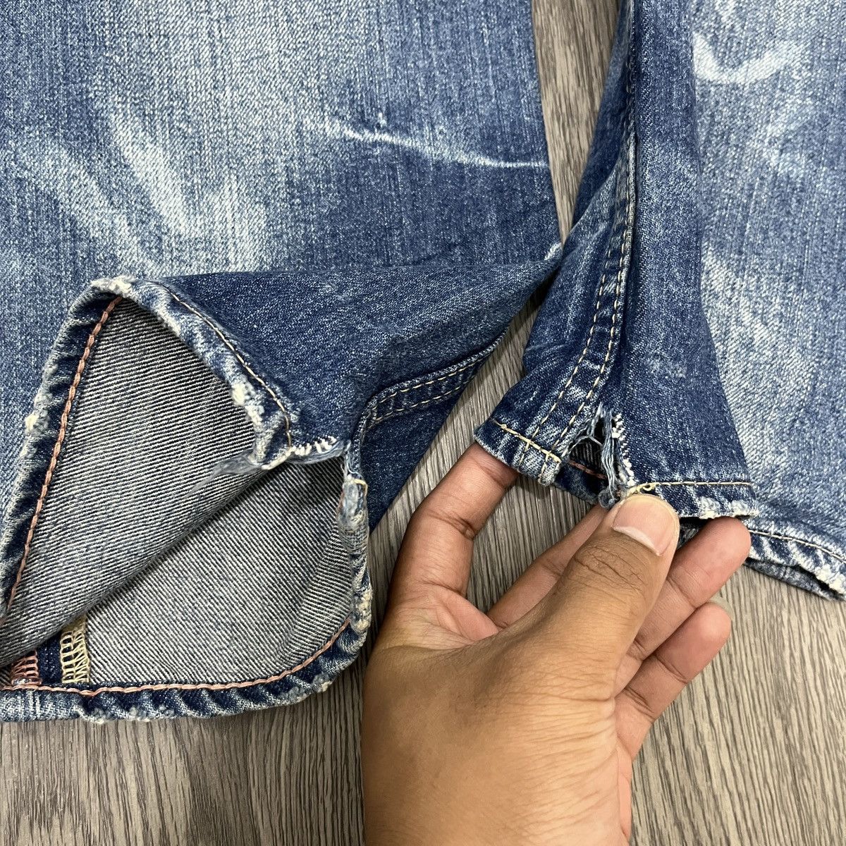 If Six Was Nine Antgauge Platinum - Acid Wash Distressed Denim Lgb Style Size US 28 / EU 44 - 16 Thumbnail