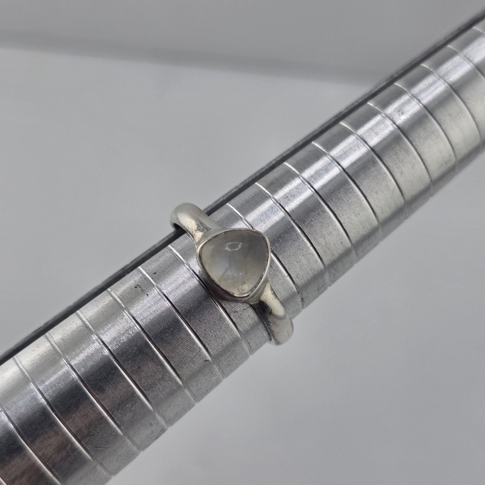 Other Sterling Silver Moonstone Ring 10 Teardrop Natural Stone Size ONE SIZE - 9 Thumbnail