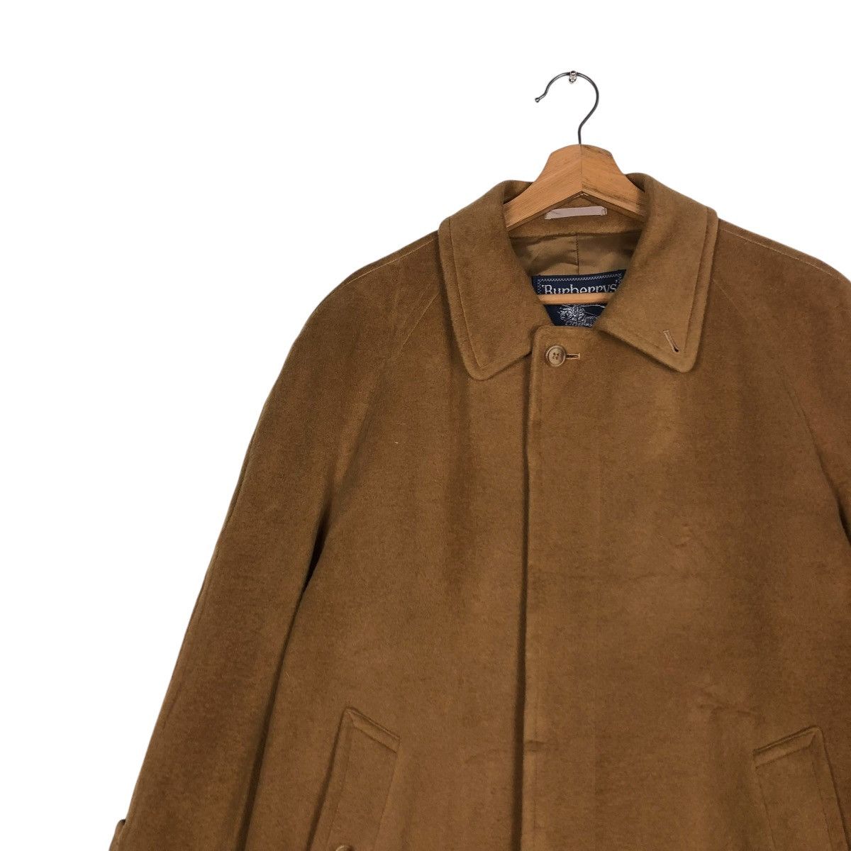 Burberry 🔥VINTAGE FLY WOOL HERRINGBONE LONG JACKET BURBERRYS Size US M / EU 48-50 / 2 - 10 Thumbnail
