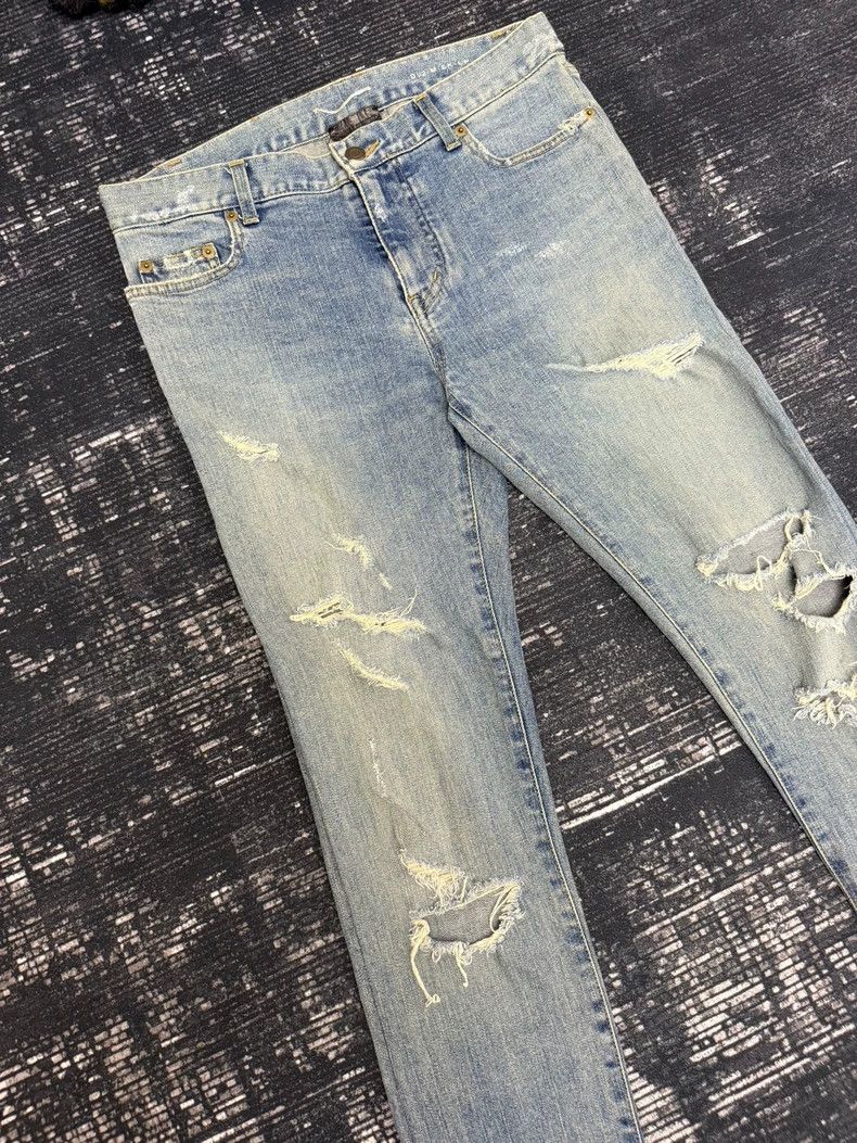 Saint Laurent Paris Blue damage washed jeans
