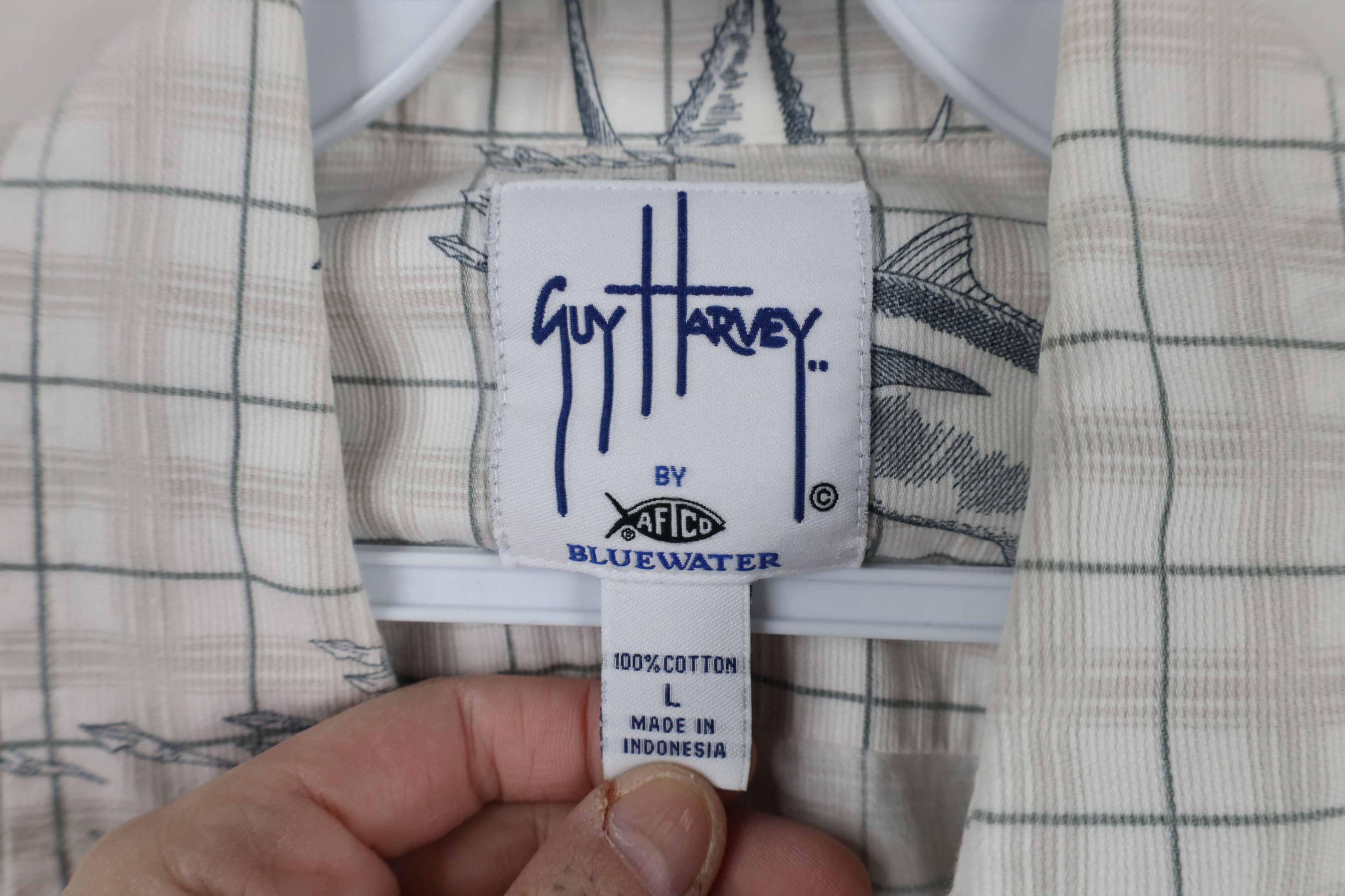 Vintage Vintage Guy Harvey Aftco Print Short Sleeve Button Shirt Size US L / EU 52-54 / 3 - 7 Thumbnail