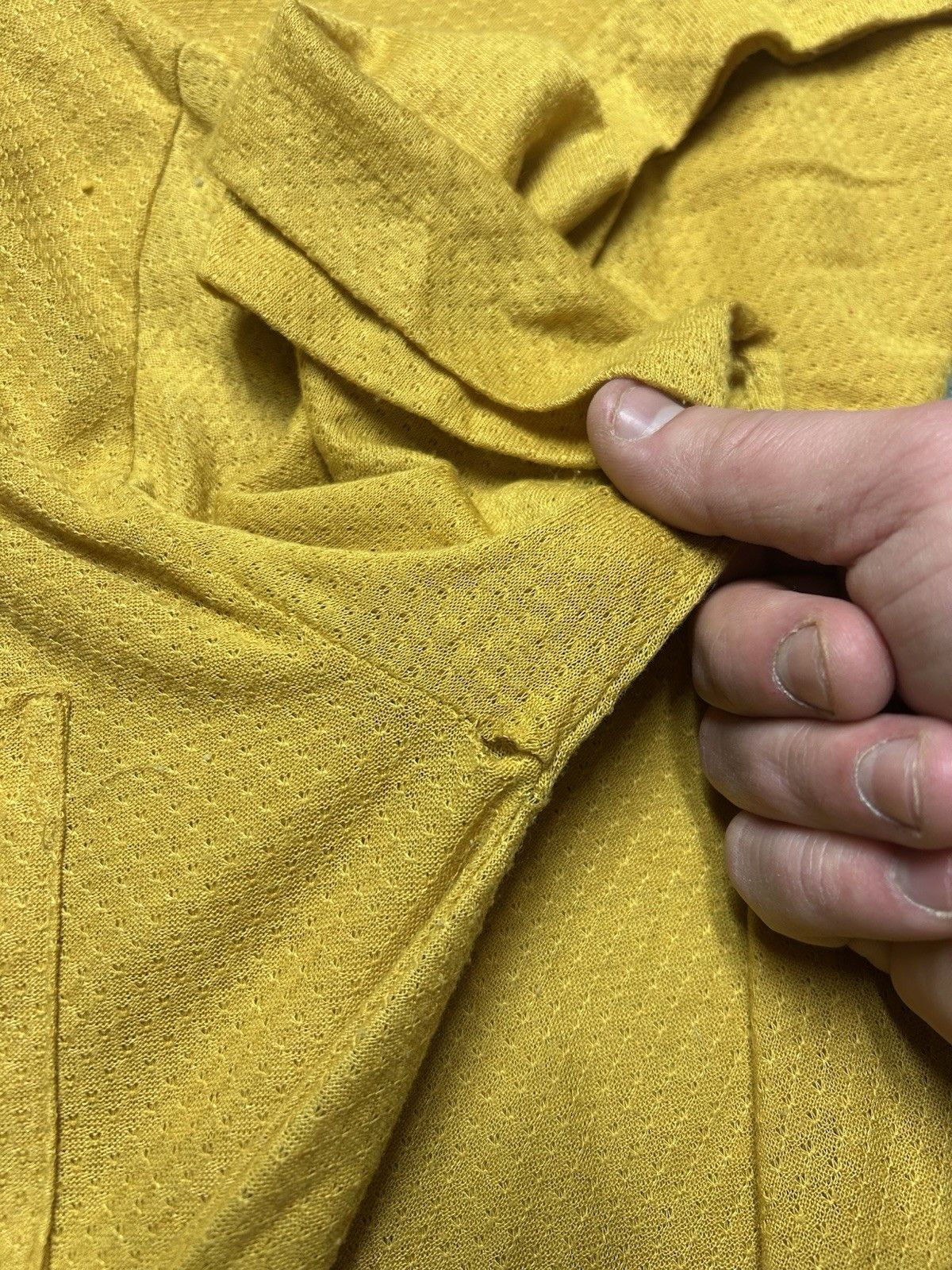 Vintage Vintage 60s 70s polo shirt waffle knit polyester soft medium Size US M / EU 48-50 / 2 - 11 Thumbnail