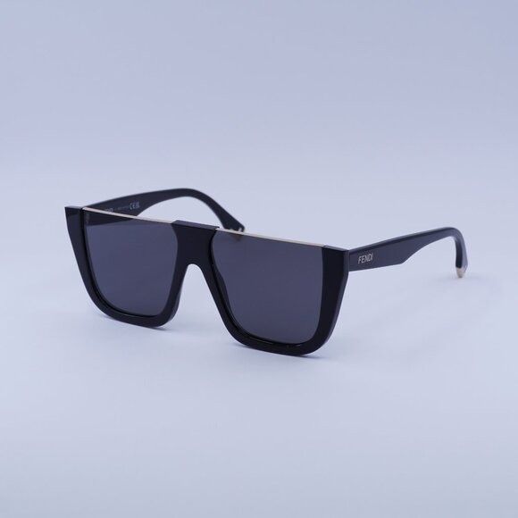 Fendi FE40086I 01F Sunglasses Black Square Frame, Brown Lenses Fendi Fendi FE40086I 01F Sunglasses Black Square Frame | Grailed main image 3