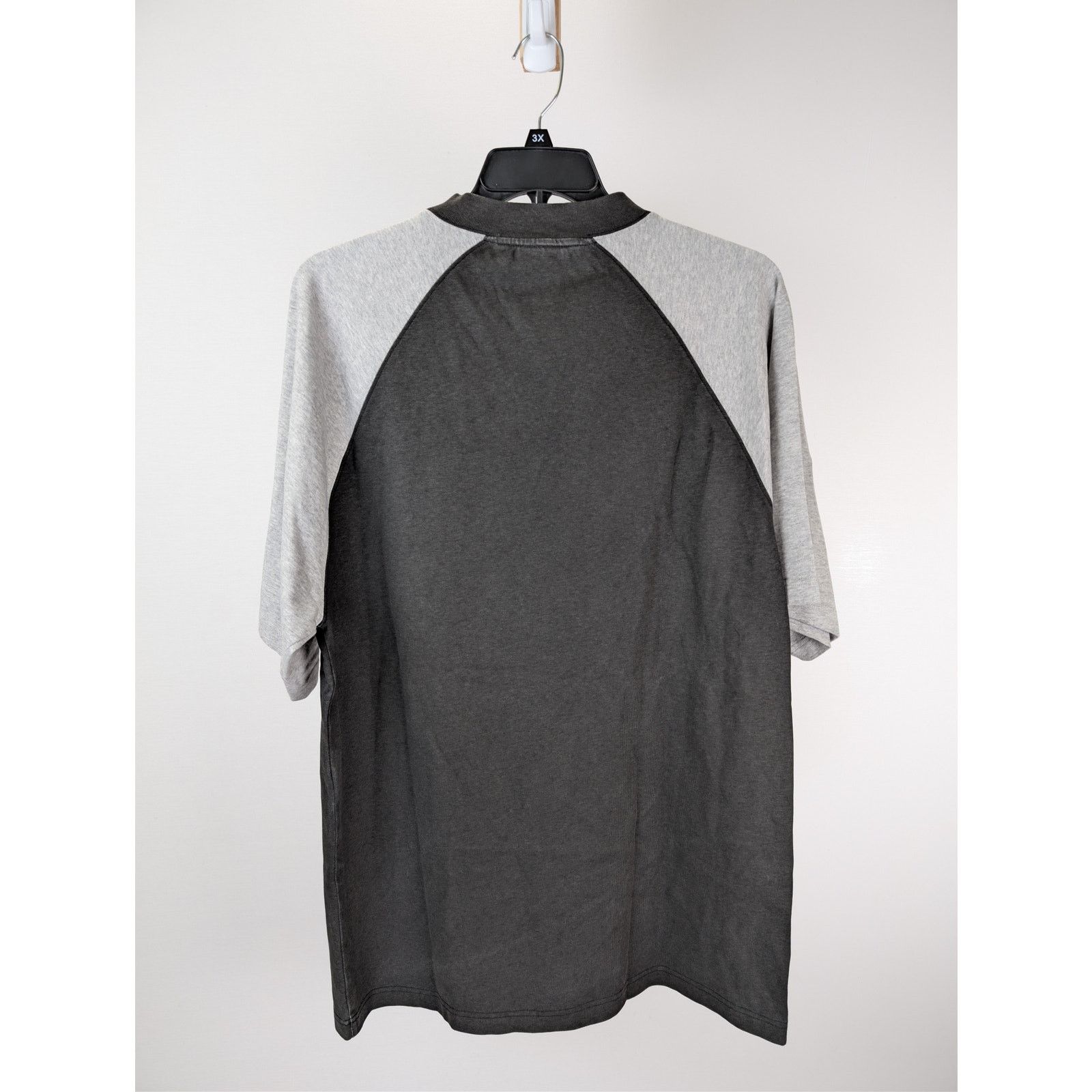 Balenciaga o1rshd1 Neg Print Raglan Oversized T-Shirt in Heather Grey Size US S / EU 44-46 / 1 - 10 Thumbnail