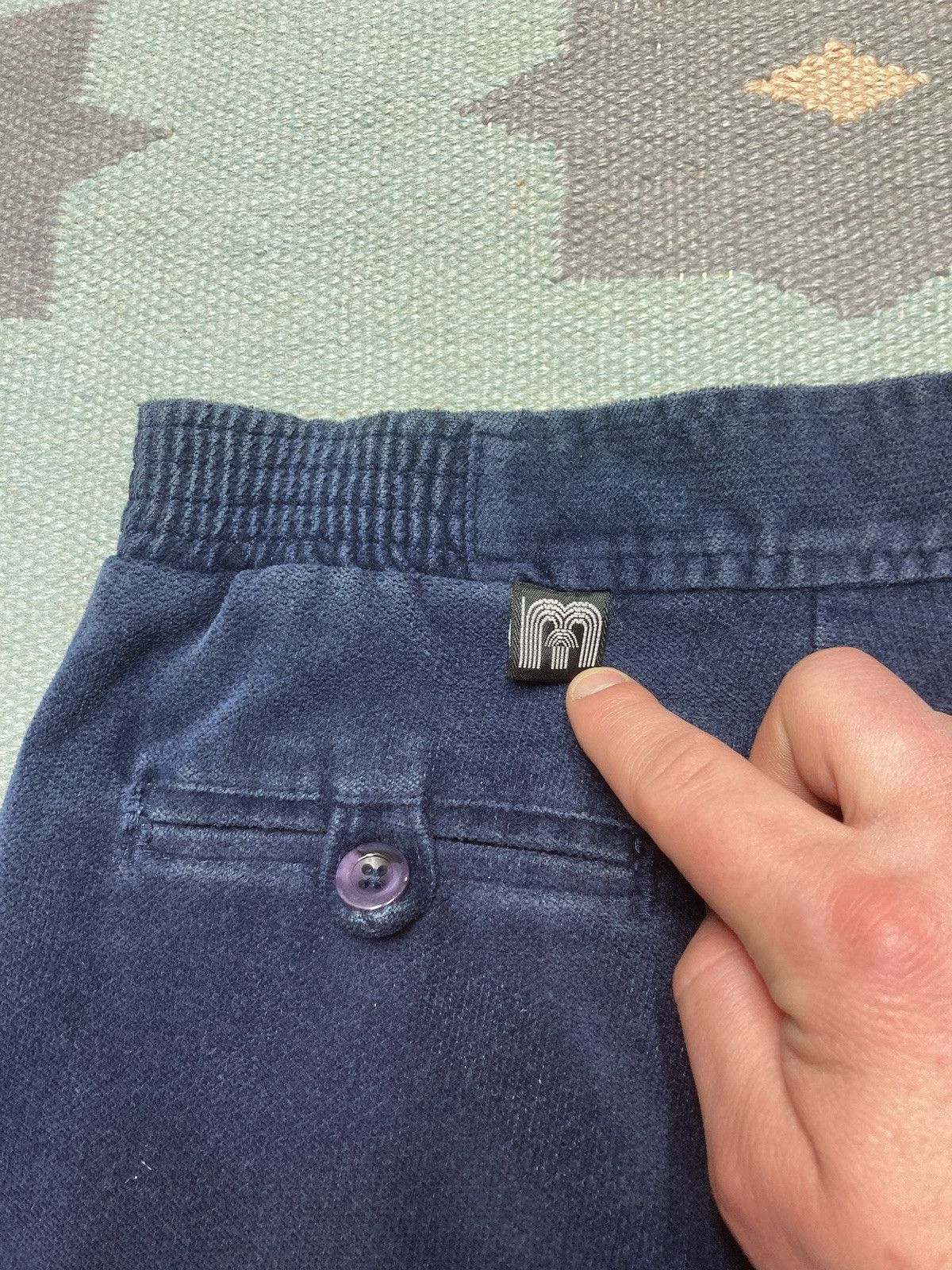 Vintage 70s bell bottom flare pants brush velour corduroy 9/10 25x32 Size 25" / US 0 / IT 36 - 9 Thumbnail
