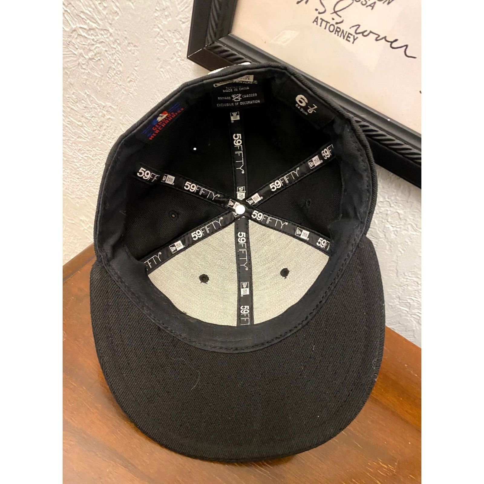 New Era MLB Chicago White Sox 59FIFTY New Era Hat Cap Black 6 7/8 Fitted Mens Size ONE SIZE - 4 Thumbnail