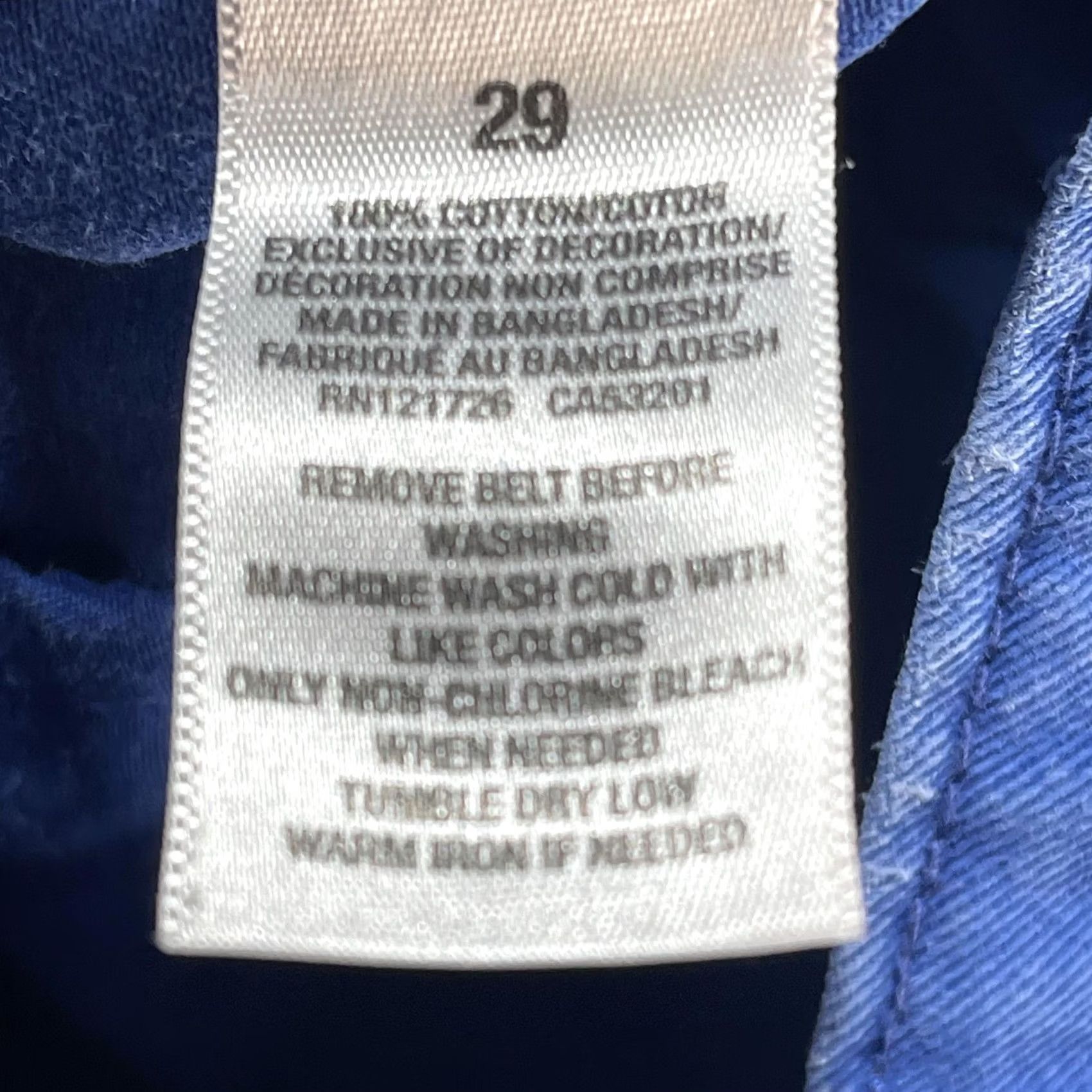 Vintage Aeropostale Shorts Mens 29 Blue Chino Twill Flat Front Casual Cotton Zip Fly Size US 29 - 4 Thumbnail