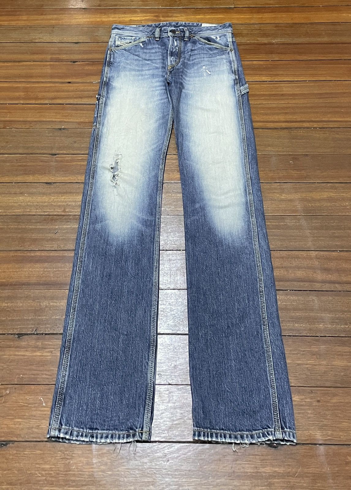 Diesel × Vintage Rare Design Vintage Diesel Distressed Carpenter Jeans 1990s Size US 30 / EU 46 - 1 Thumbnail