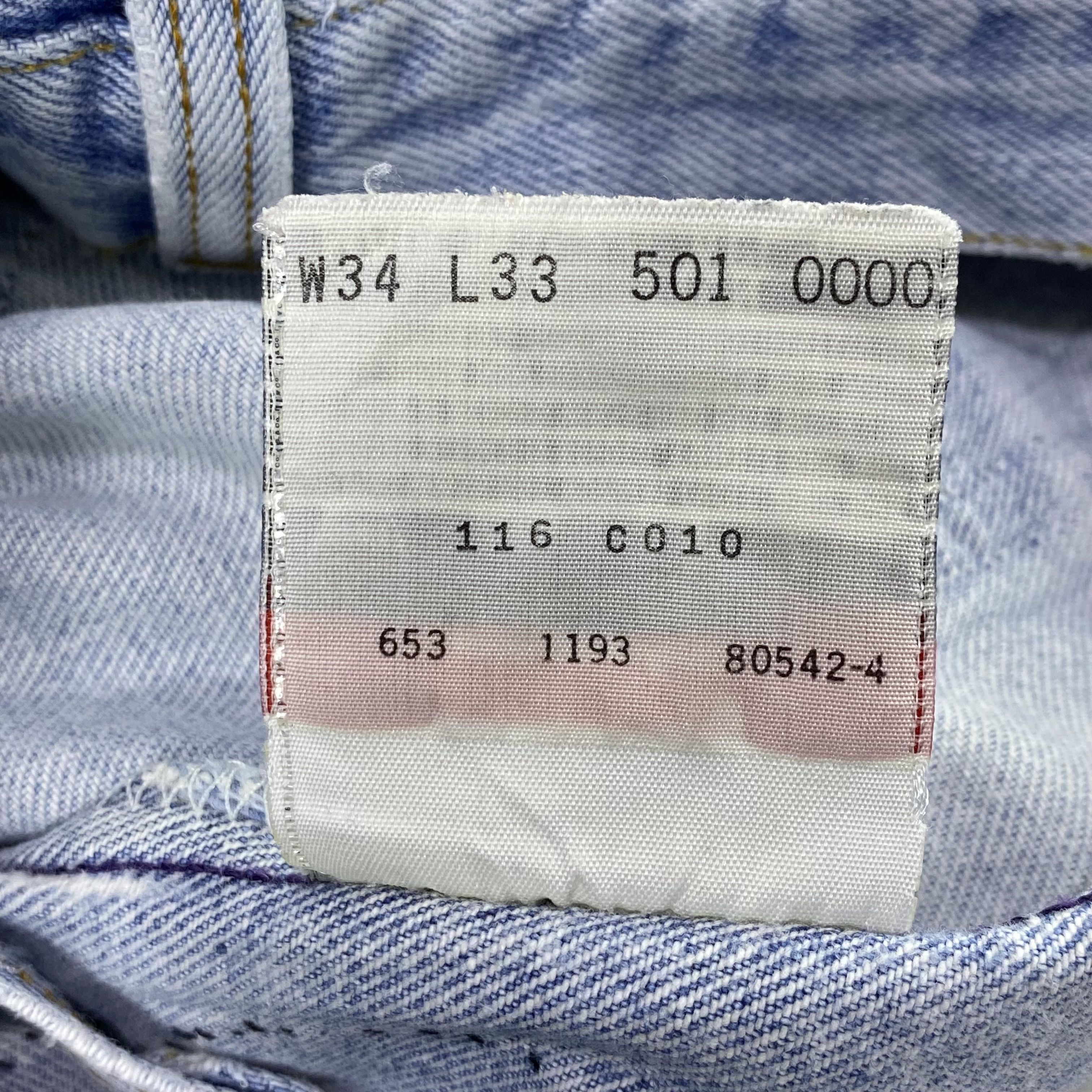 Jean × Levi's × Vintage Vintage Levi's 501 Patchwork Blue Wash Jeans-J1163 Size US 32 / EU 48 - 10 Thumbnail