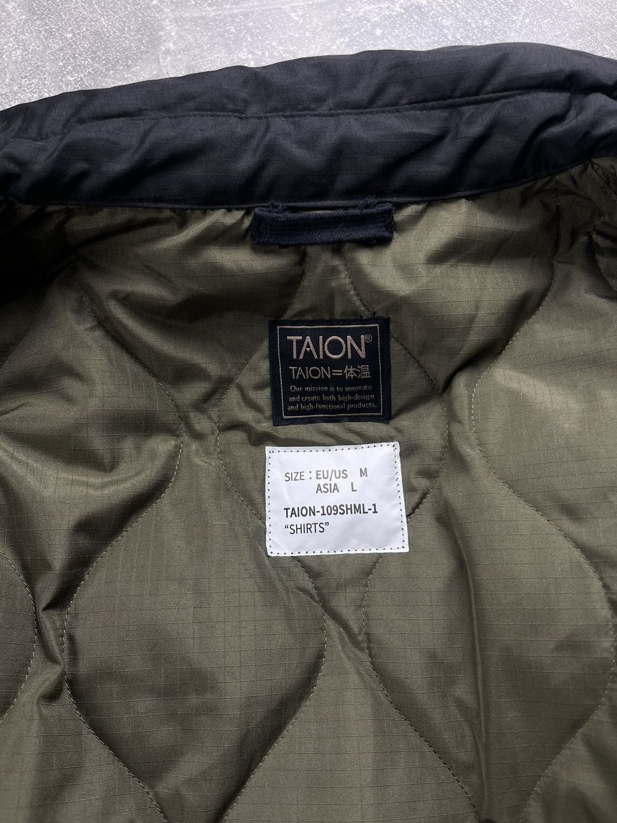 TAION TAION Military Quilted Down Shirt Jacket Black Size M Size US L / EU 52-54 / 3 - 10 Thumbnail