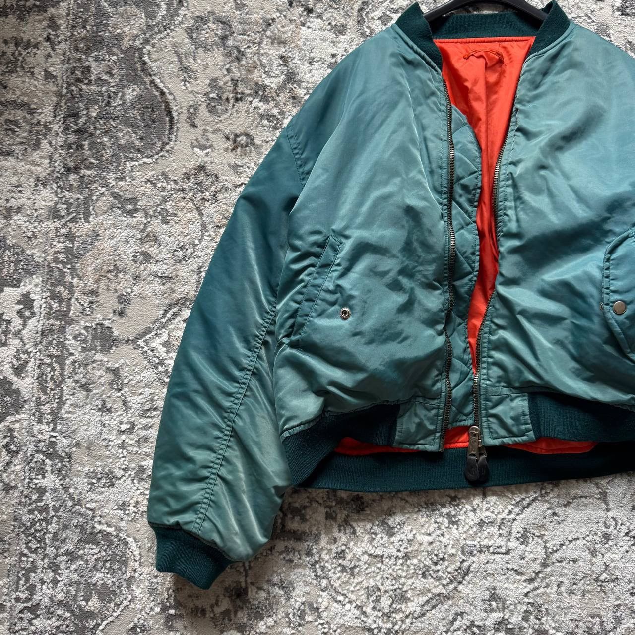 Alpha Industries Alpha Industries Aqua Turquoise Nylon MA 1 Bomber Jacket Size US M / EU 48-50 / 2 - 5 Thumbnail