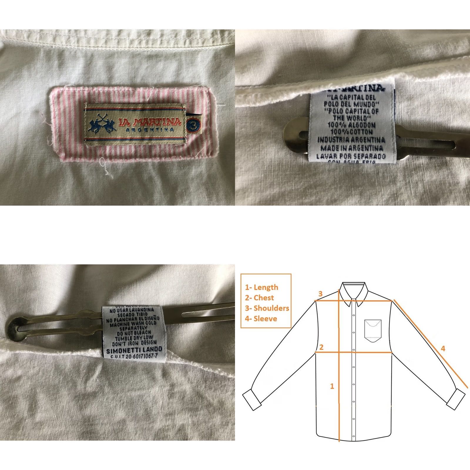 La Martina LA MARTINA Women's Blouse Shirt White Cotton Short Sleeve Size 3 Size XS / US 0-2 / IT 36-38 - 9 Thumbnail
