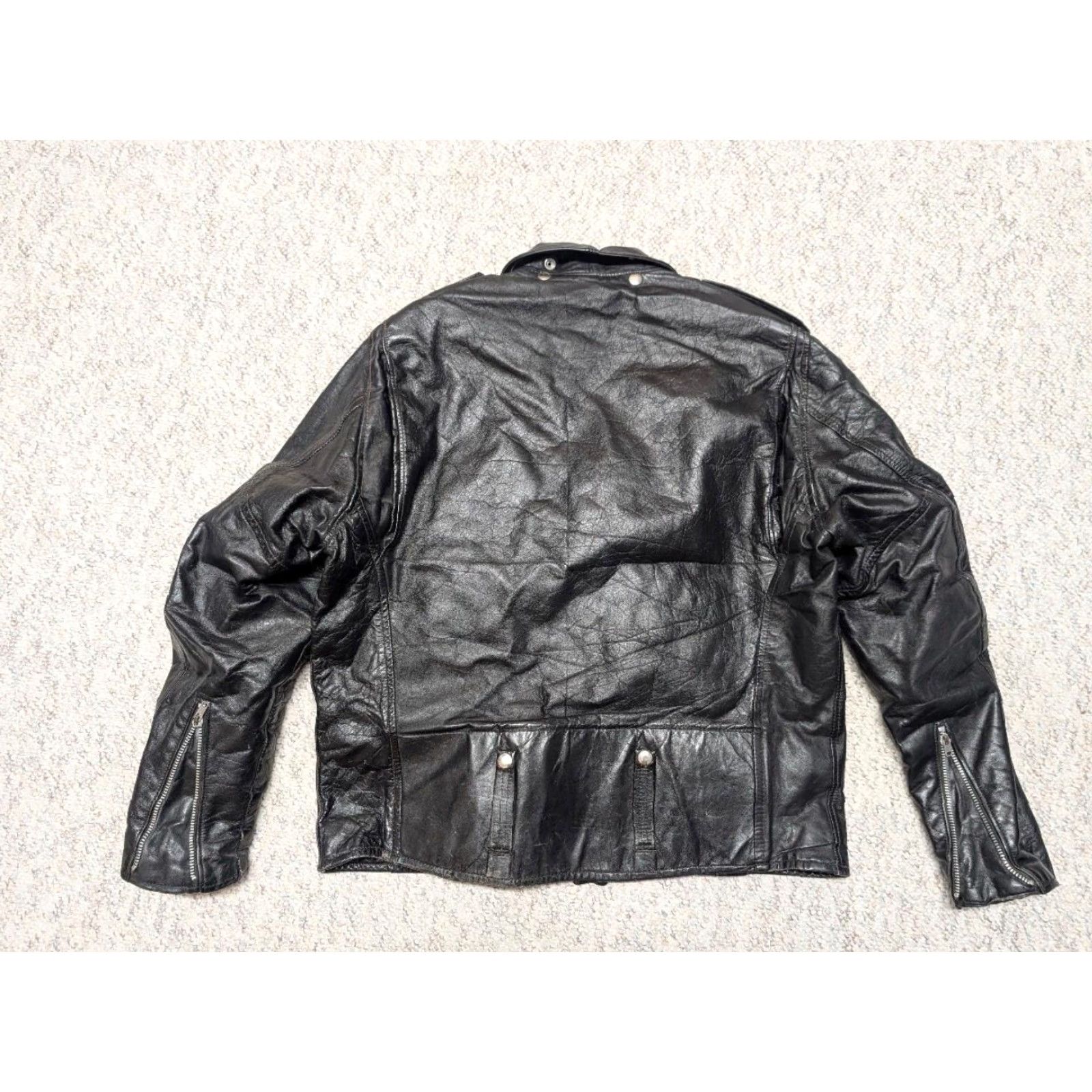 Harley Davidson VINTAGE Harley-Davidson motorcycle Jacket 44 black L Mens Size US L / EU 52-54 / 3 - 2 Thumbnail