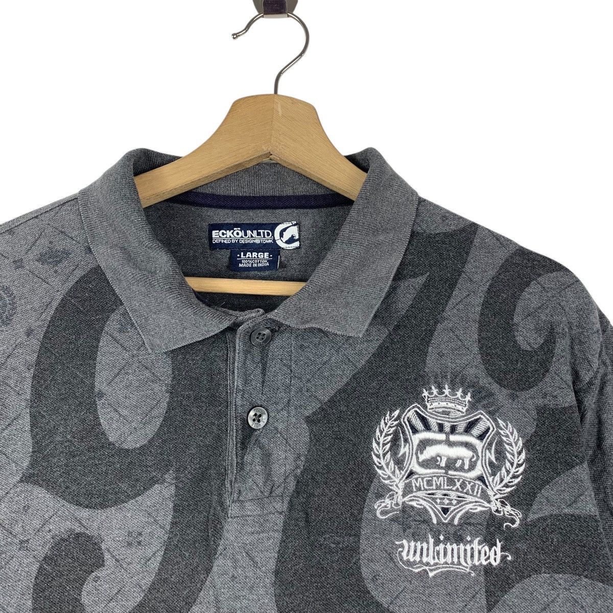 Ecko Unltd. Vintage ECKO UNLTD TDMK Embroidered Baggy Polo Tee Shirt Size US L / EU 52-54 / 3 - 4 Thumbnail
