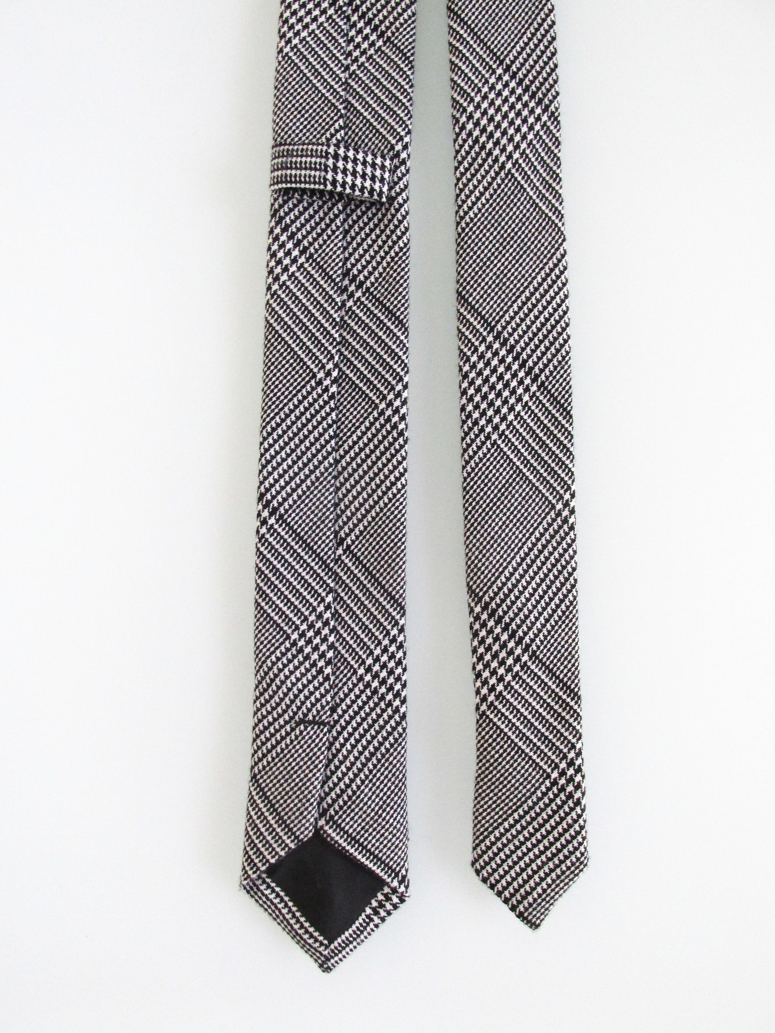 H&M H & M Glen Plaid Men's Skinny Tie Size ONE SIZE - 4 Thumbnail