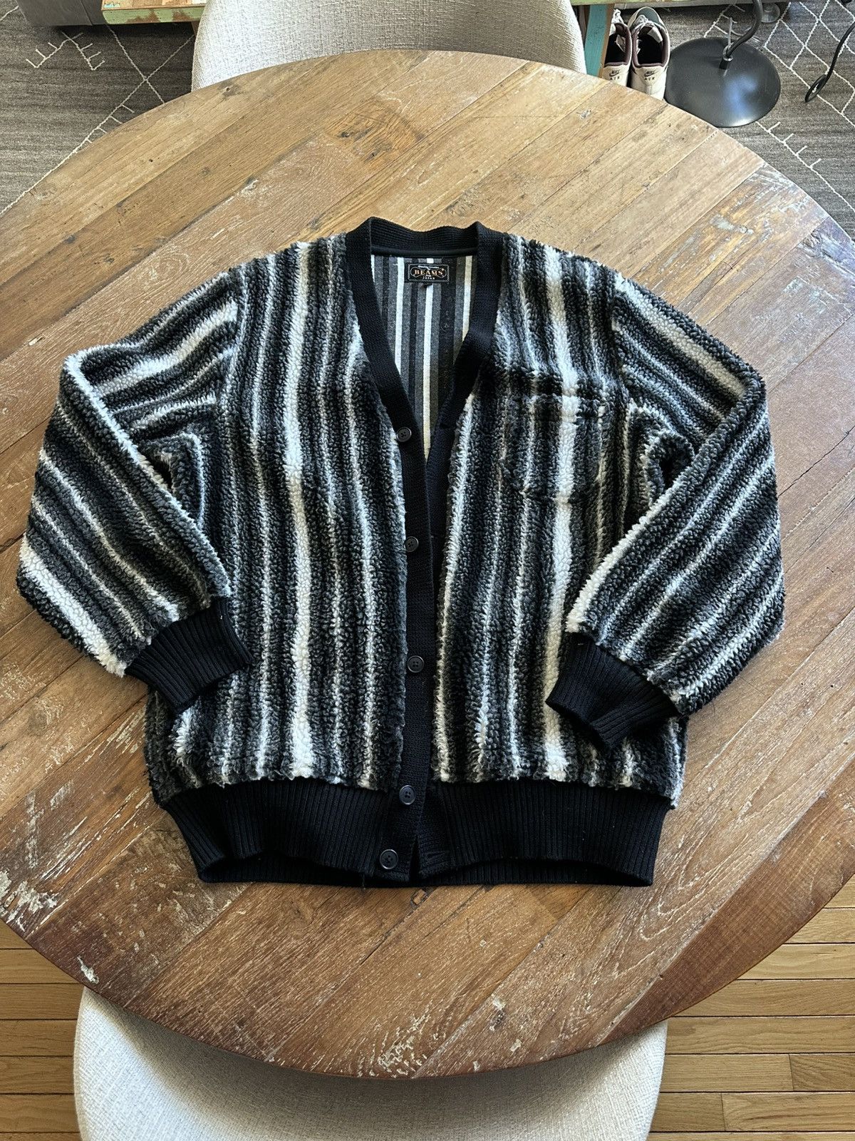 Beams Plus Beams Plus Argyle Mohair Cardigan | Grailed