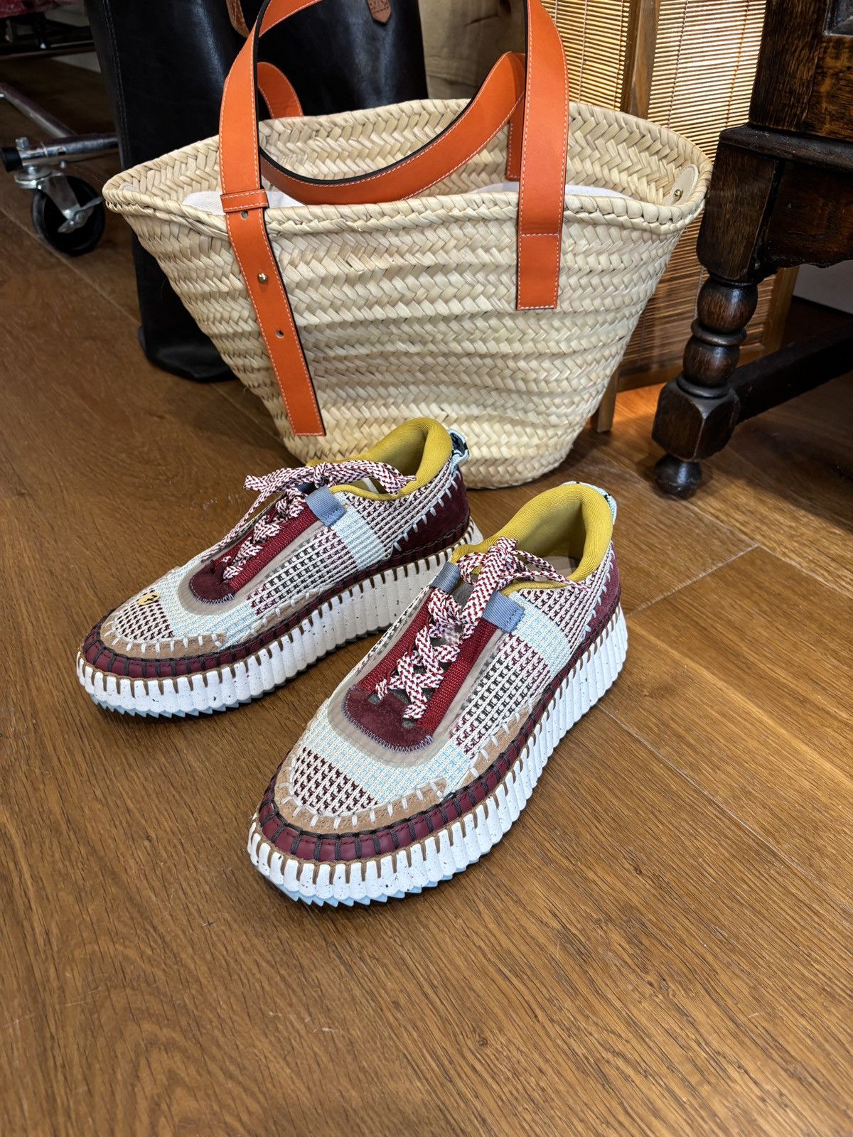 Chloe Chloé Nama sneakers mesh colorful Size US 7 / IT 37 - 3 Thumbnail