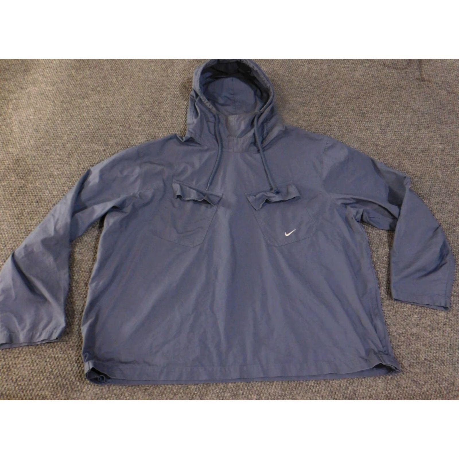 Nike Nike Pullover Jacket Womens XL Blue Hooded Utility Pockets Lightweight Swoosh Size XL / US 12-14 / IT 48-50 - 4 Thumbnail