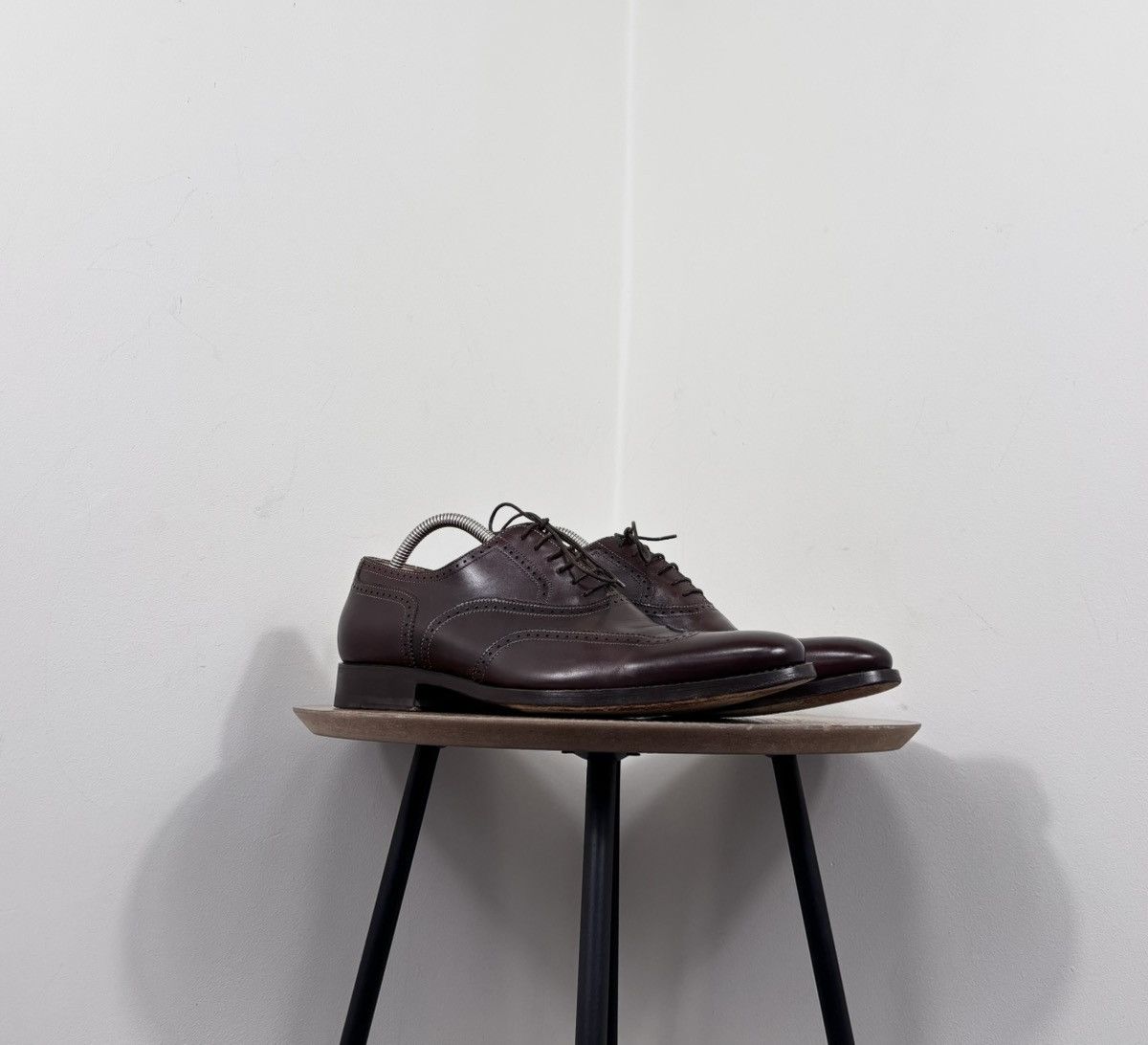Santoni Santoni Men’s Burgundy Brown Leather Oxford Dress Shoes Size US 9 / EU 42 - 1 Thumbnail