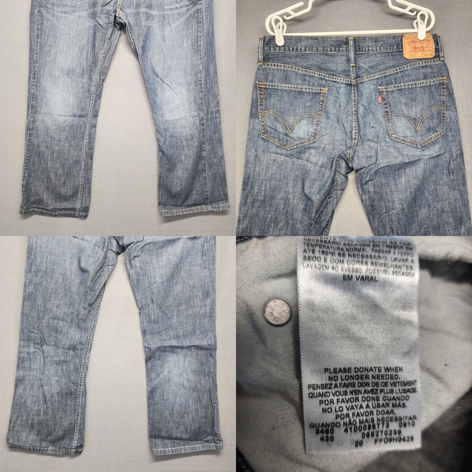 Levi's Levi's 527 Jeans Mens 36x27 Blue Bootcut Western Cowboy 100% Cotton Tagged 36x30 Jeans Mens Wardrobe Essentials Denim Cotton 5-Pocket Size US 36 / EU 52 - 9 Thumbnail