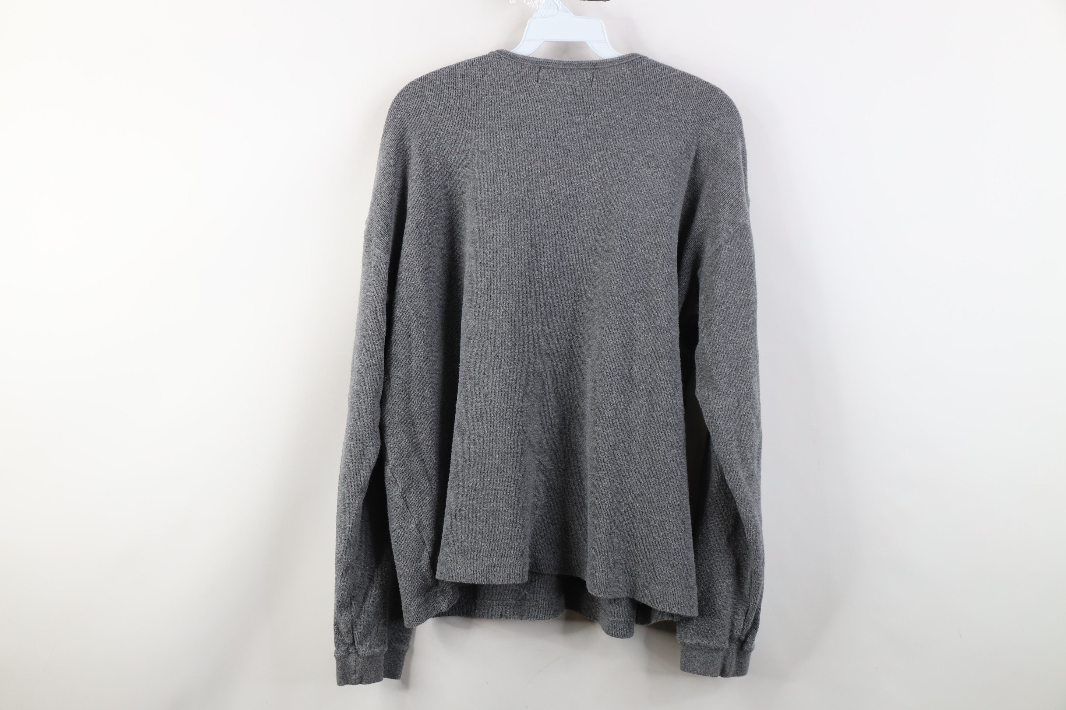 Vintage Vintage 90s Streetwear Marled Thermal Knit Henley T-Shirt Size US L / EU 52-54 / 3 - 8 Thumbnail
