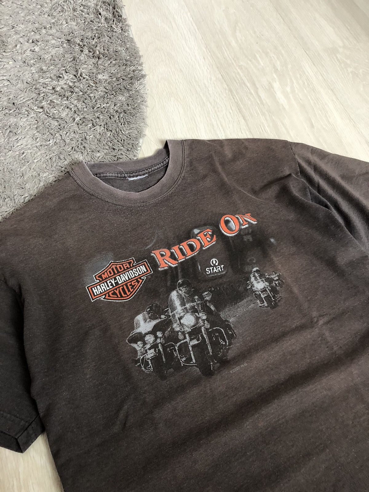 Harley Davidson × Vintage Vintage Harley Davidson Milwaukee USA Faded T Shirt Size US L / EU 52-54 / 3 - 6 Thumbnail