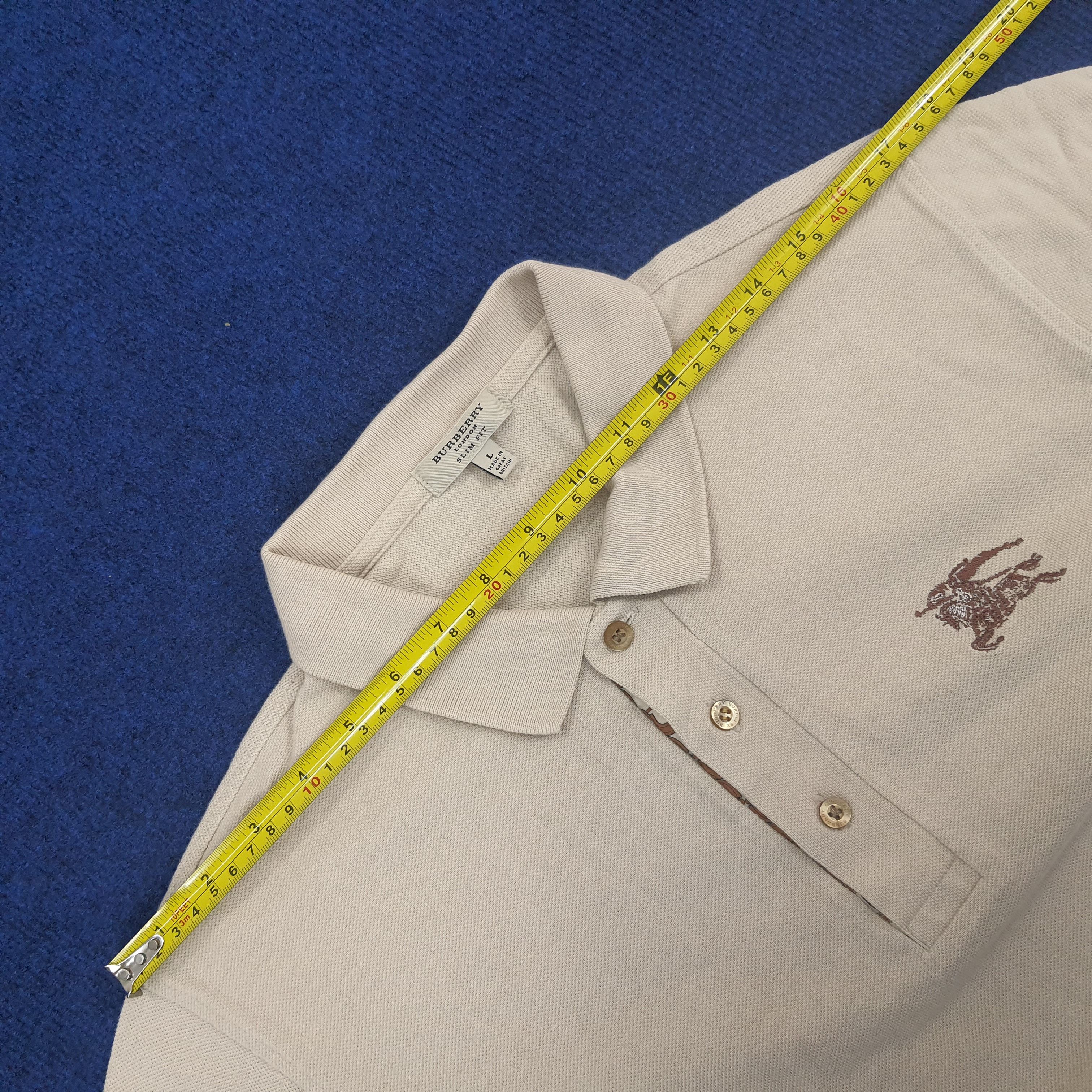 Burberry × Vintage Vintage Burberry London Long Sleeve Polo Shirt Size US L / EU 52-54 / 3 - 9 Thumbnail