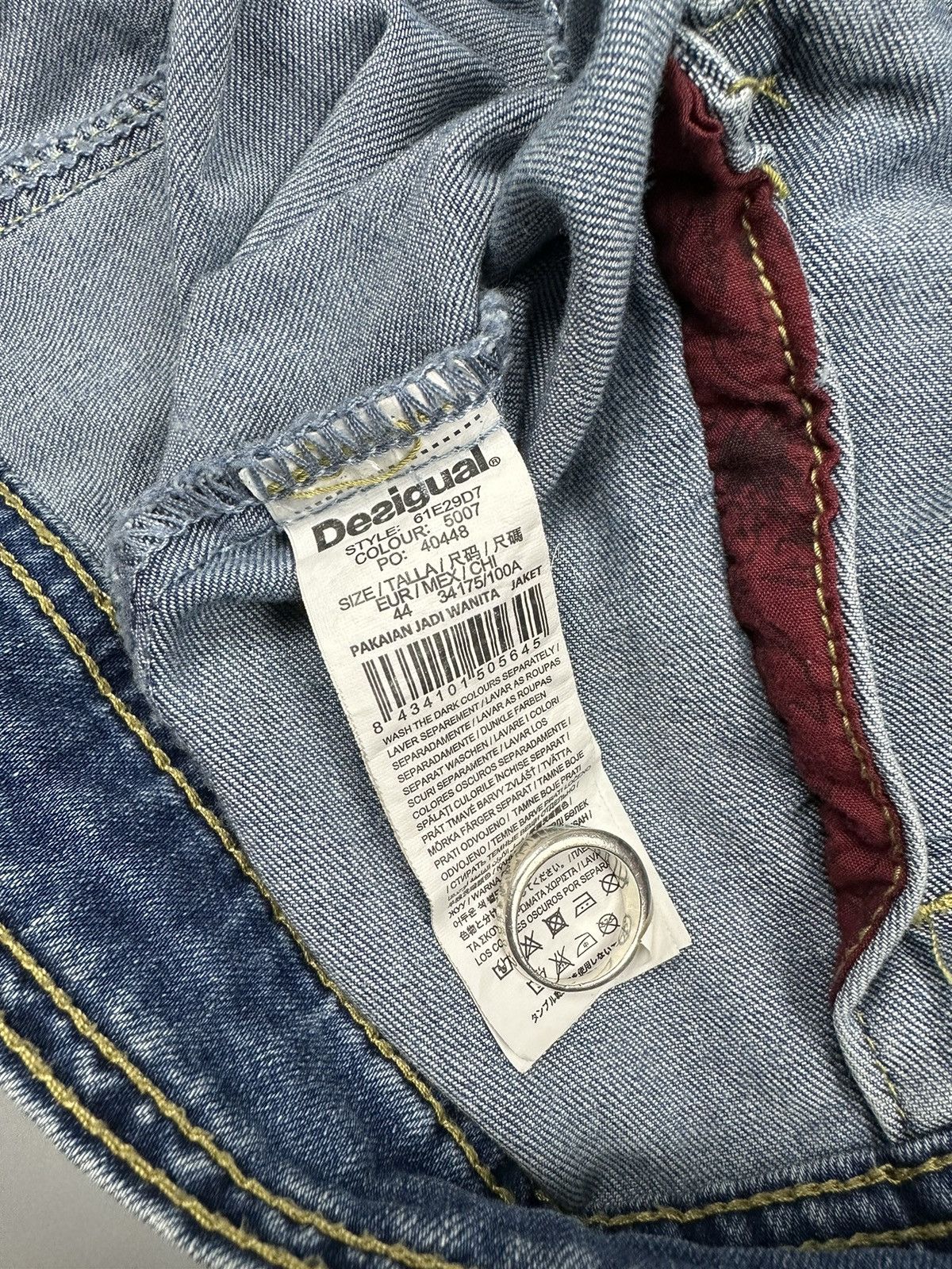 Desigual × Japanese Brand Desigual Native Shashiko Denim Jacket Size US M / EU 48-50 / 2 - 12 Thumbnail