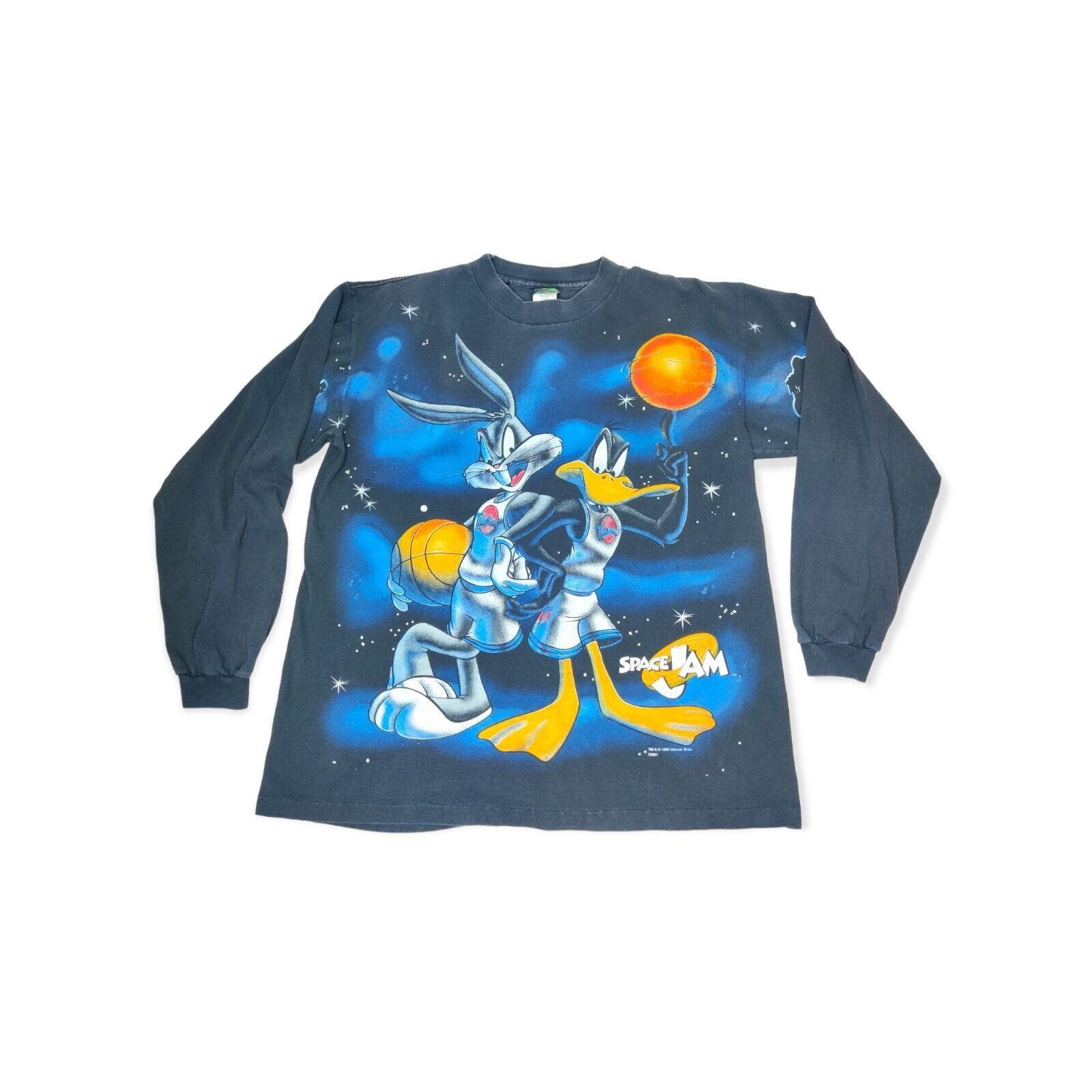Vintage Vintage Space Jam Long Sleeve T-Shirt L 1996 Black Single St Size US L / EU 52-54 / 3 - 18 Thumbnail