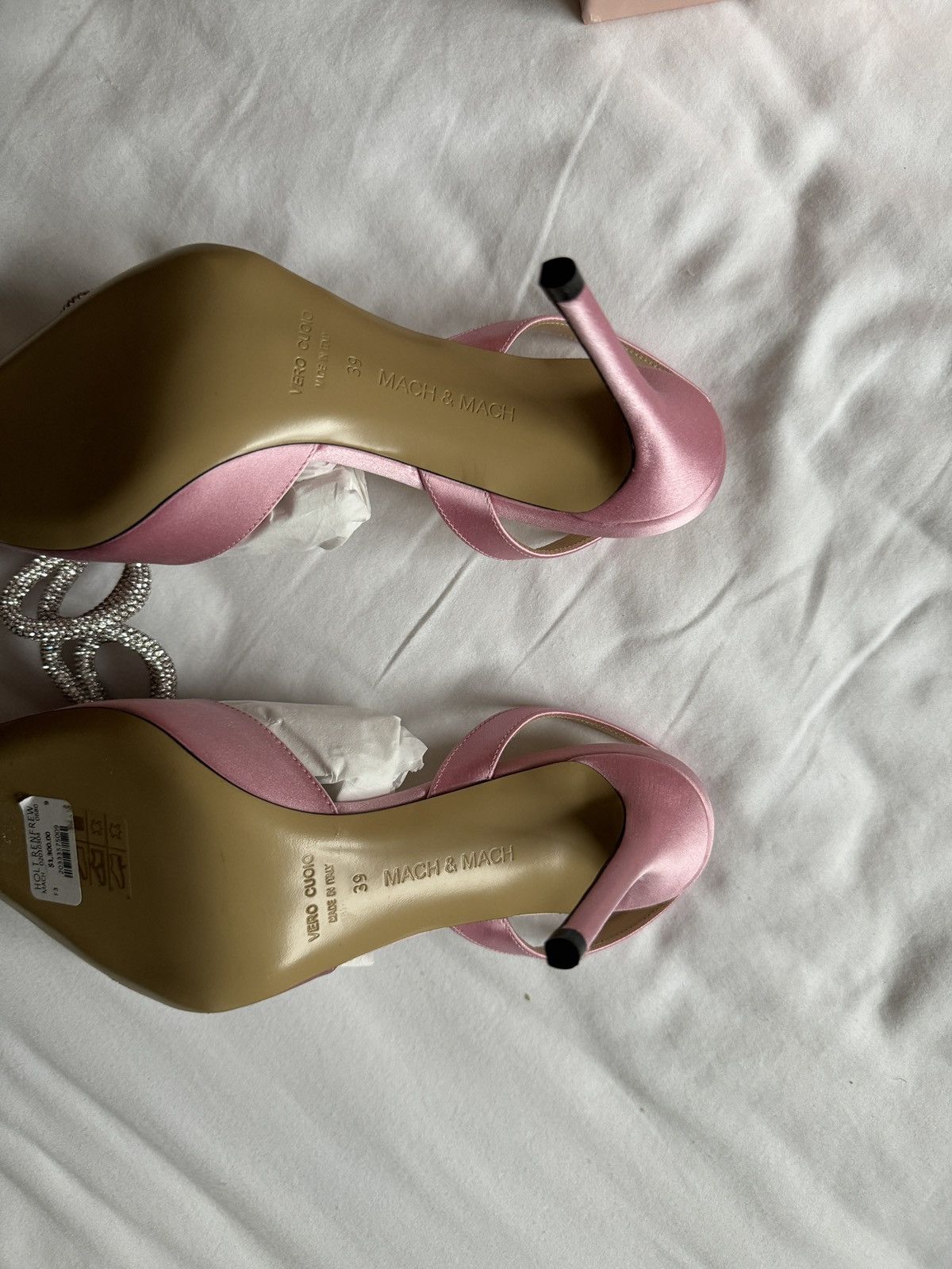 MACH & MACH Mach & Mach Pink Satin Double Bow Heels Size US 9 / IT 39 - 9 Thumbnail