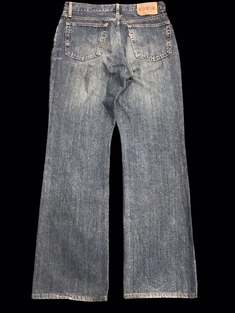 Edwin Flare🔥Edwin Flare Stylish Whiskers Jeans F20 Size US 31 - 2 Thumbnail