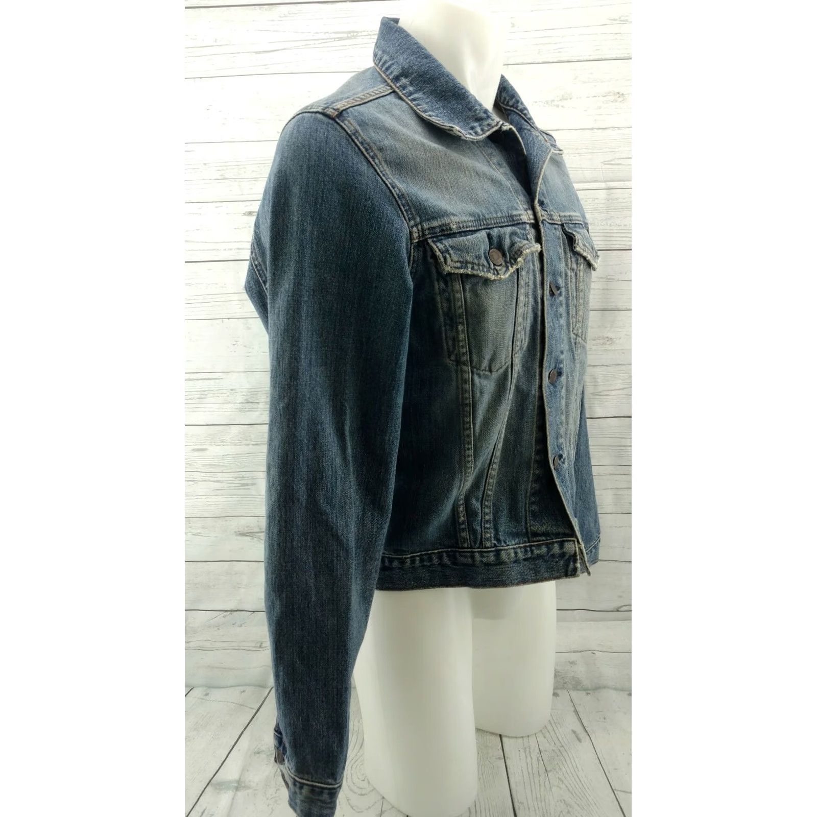 Abercrombie & Fitch Abercrombie & Fitch Denim Jean Jacket Women Medium Blue Regular Size M Size 32" / US 10 / IT 46 - 5 Thumbnail